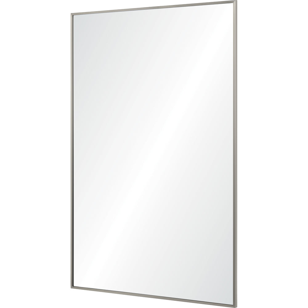 Roderick 35.5" Tall Rectangle Wall Mirror, Grey - Angle Image - MT2453