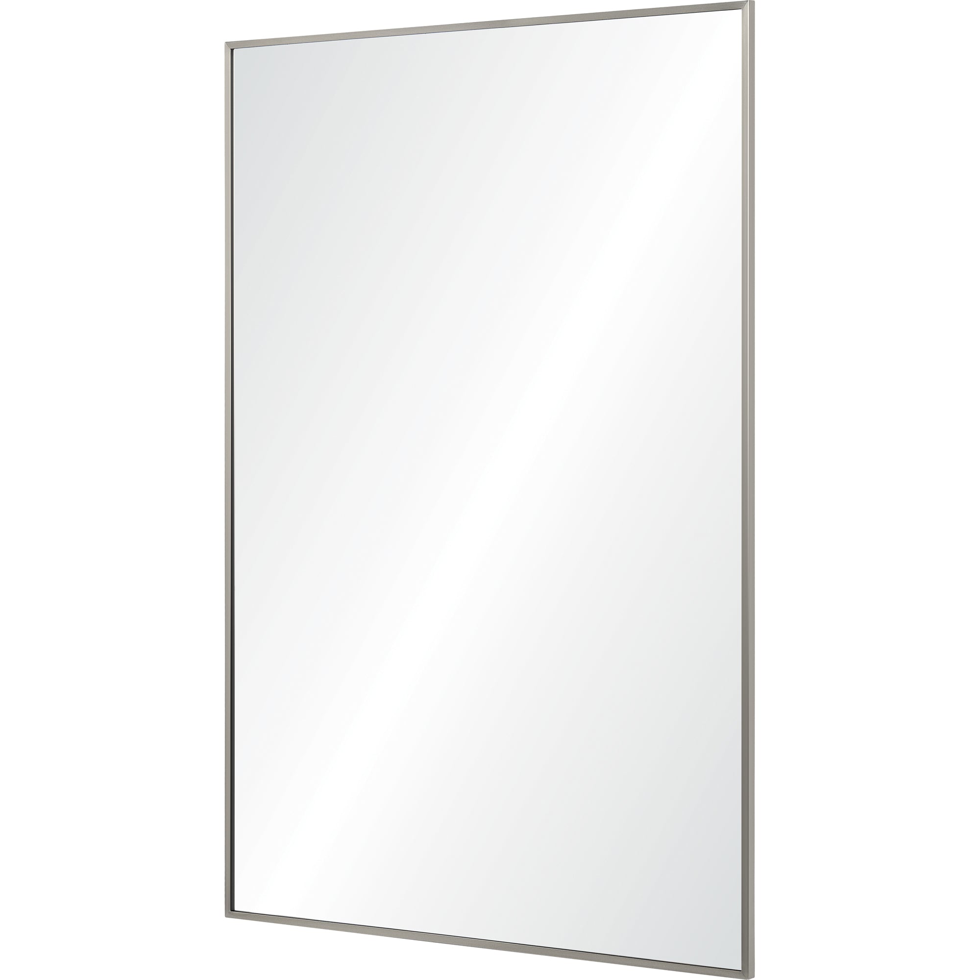 Roderick 35.5" Tall Rectangle Wall Mirror, Grey - Angle Image - MT2453