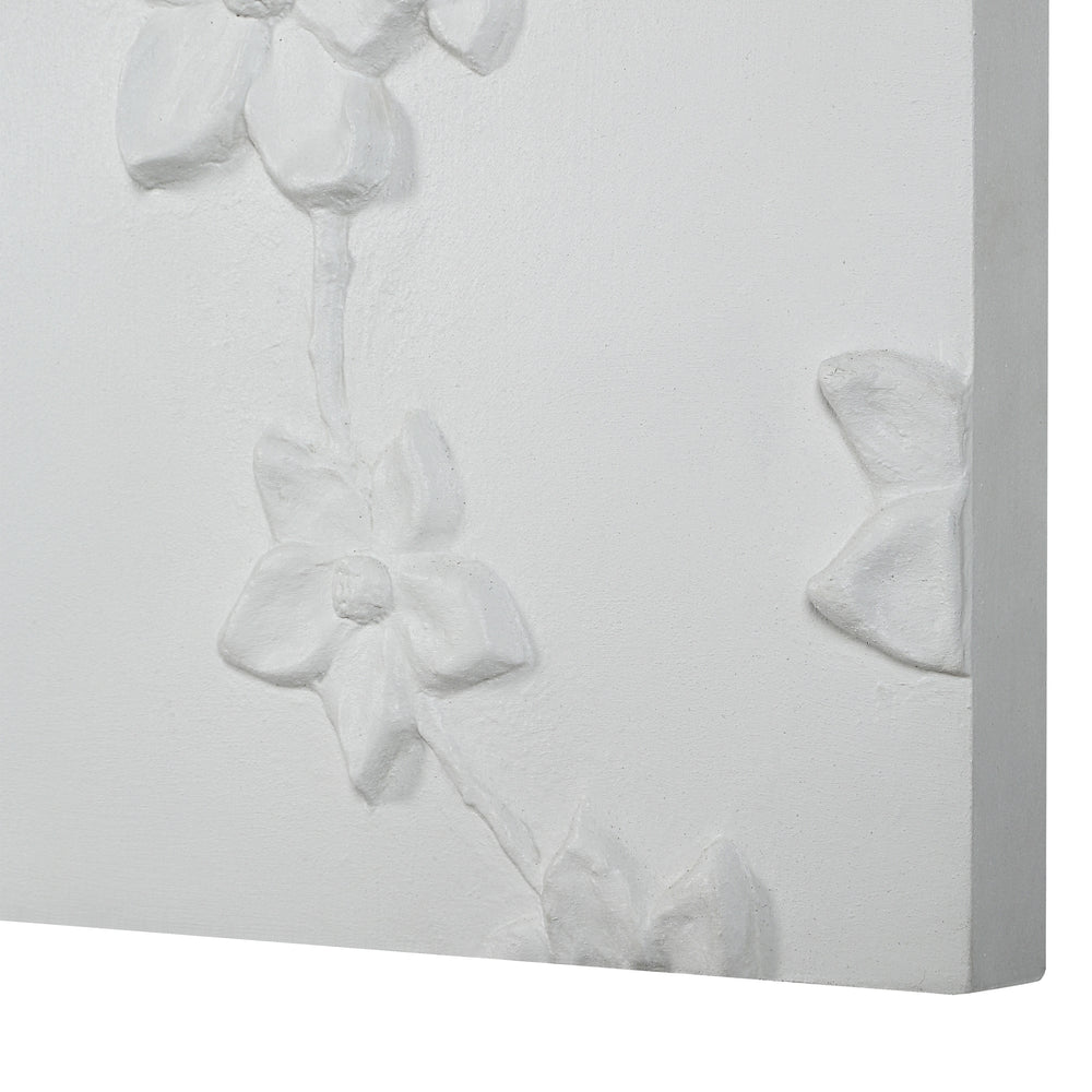 Beaudelaire 20" Wide Wall Decor, Matte White - Additional Image 10 - W6748