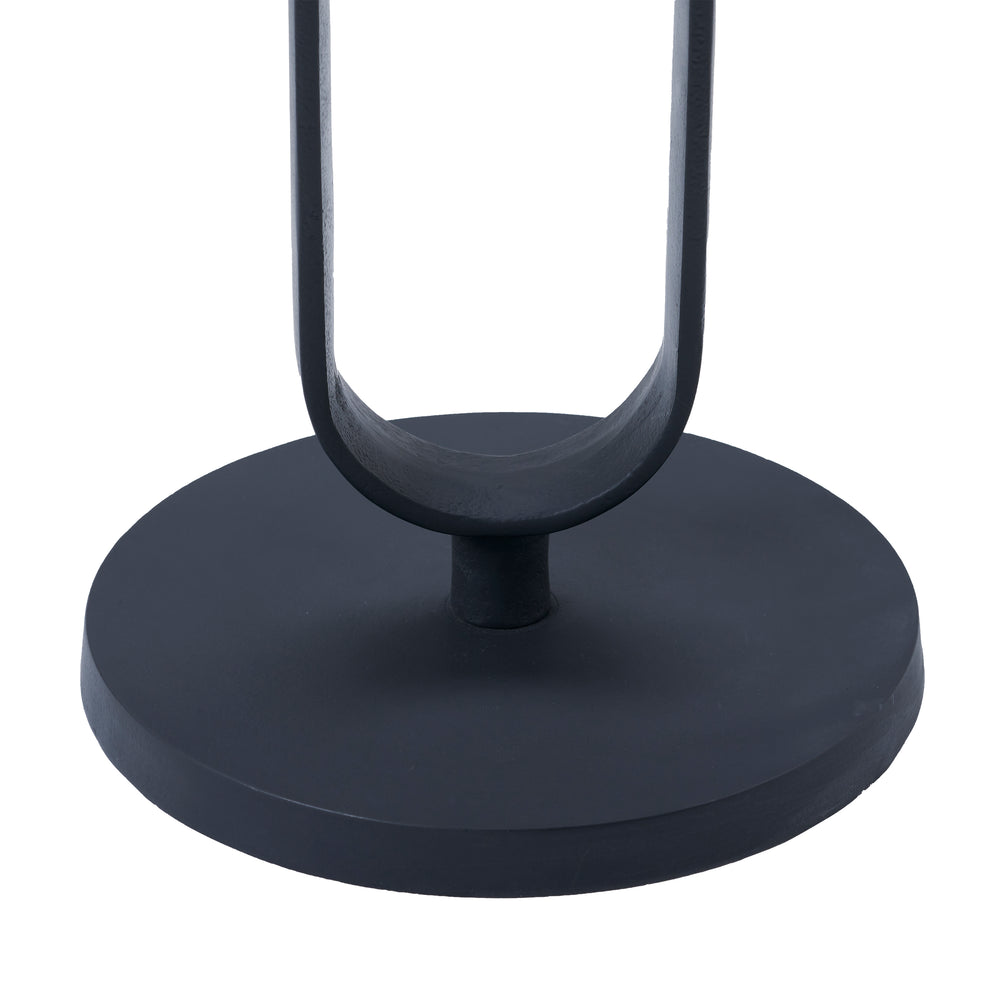 Eryx Indoor Cast Aluminum Side Table, Matte Black - Additional Image 3 - TA472