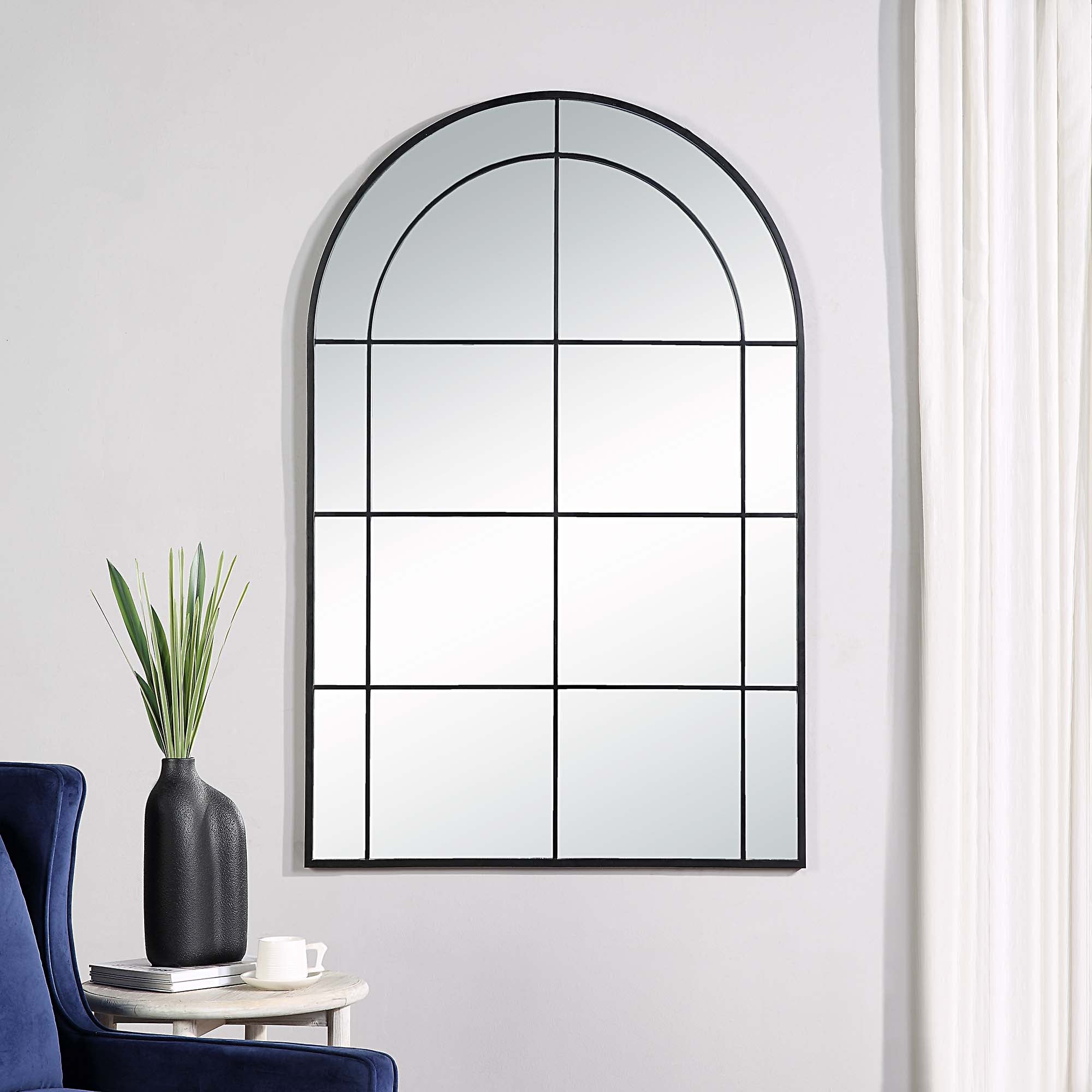 Atkinson 62" Tall Arch Full Length Mirror, Black - Lifestyle Image - MT2546