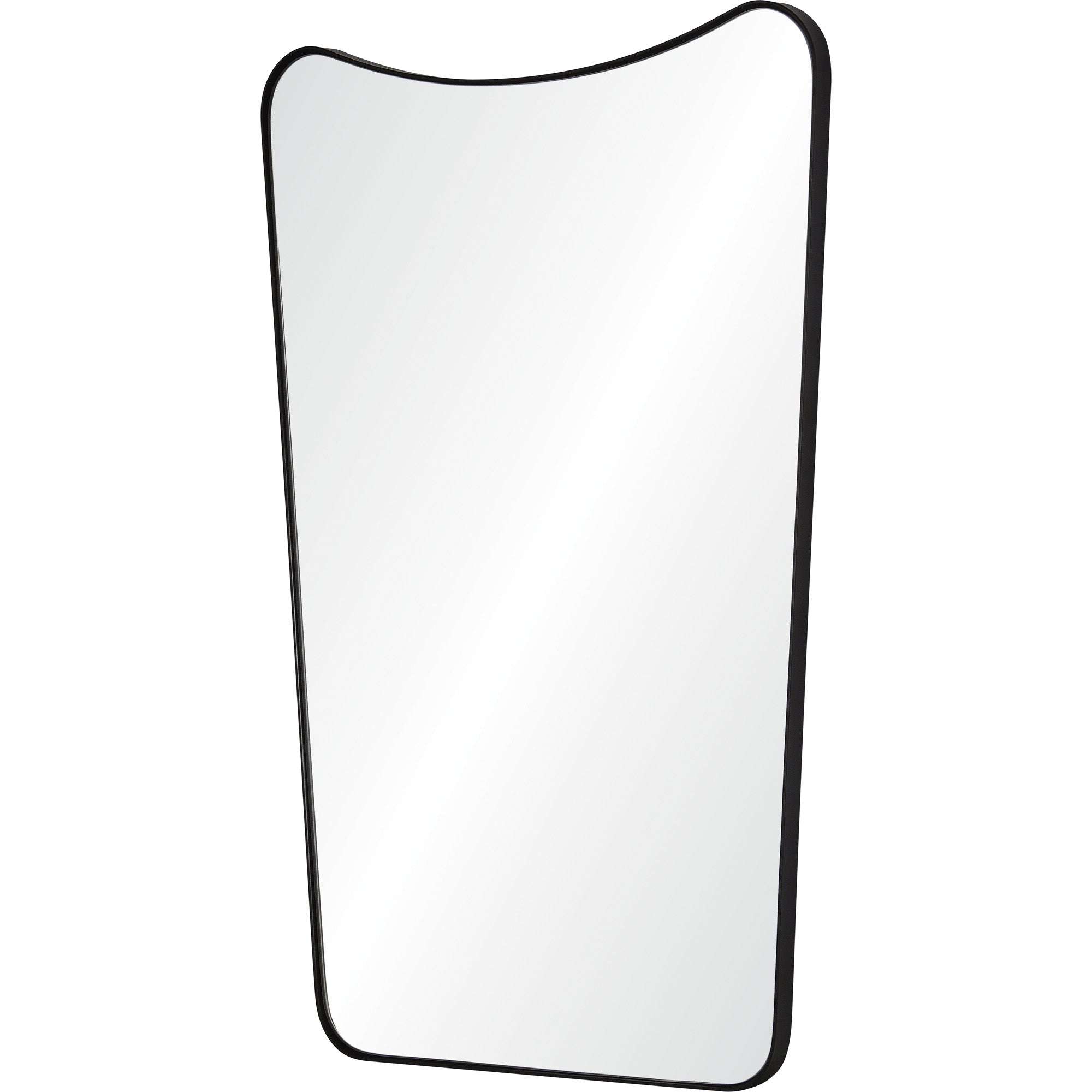 Nashua 36" Tall Rectangle Wall Mirror, Black - Angle Image - MT2509
