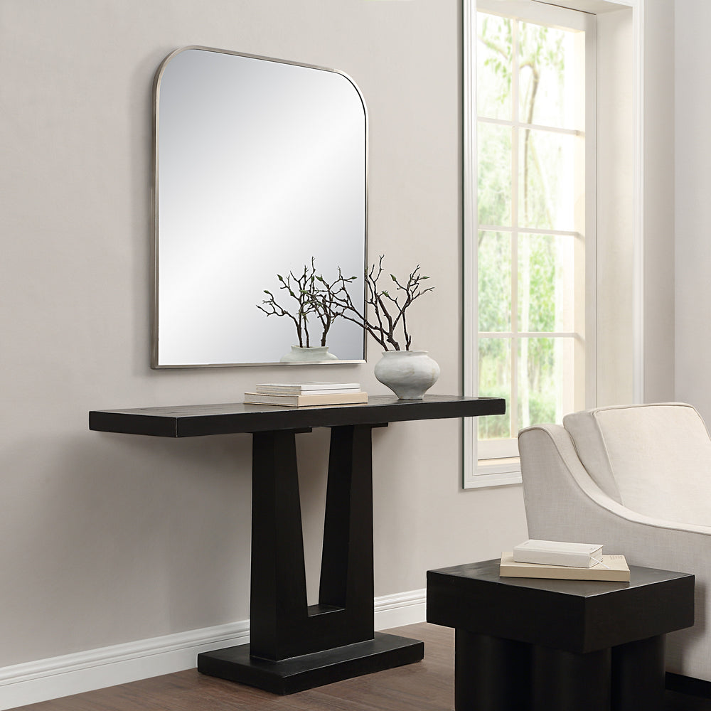 Salma 40" H x 38" W Wall Mirror, Grey - Lifestyle Image - MT2720