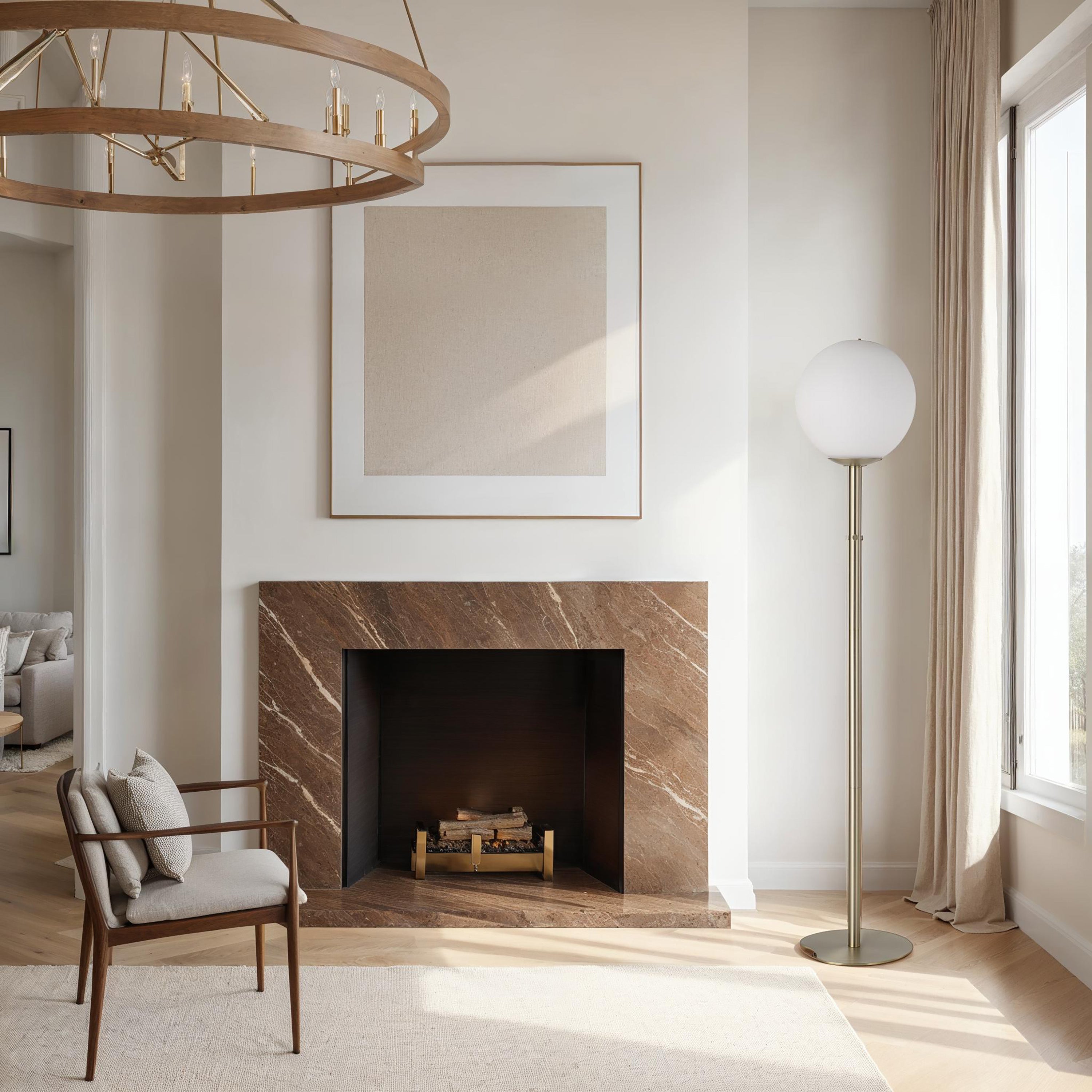 Koloa 61" Height Floor Lamp, Yellow - Lifestyle Image - LPF3159