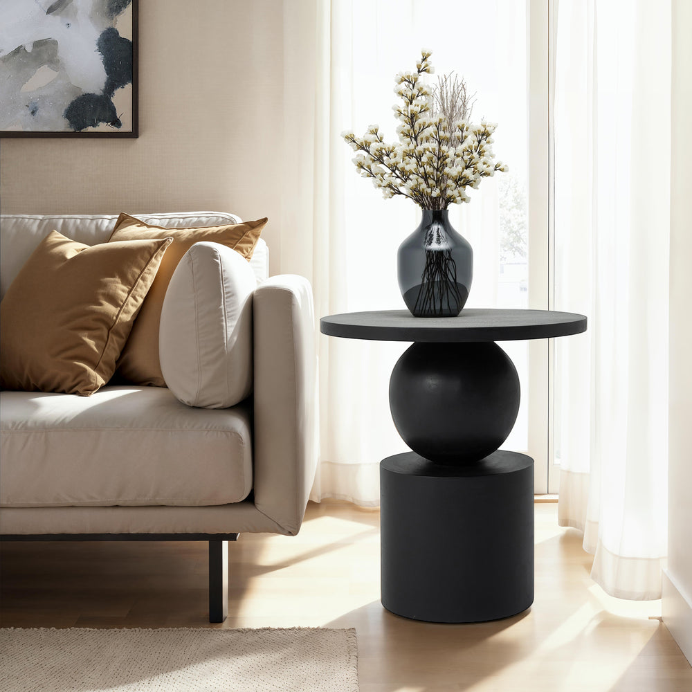 Paola 20.0" Height Side TableBlack - White Label Lifestyle Image - TA540