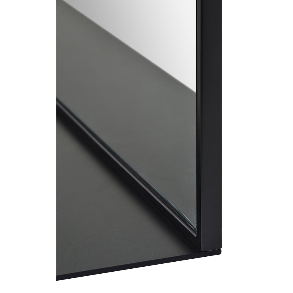 Wearstley 35" Tall Arch Wall Mirror, Black - Additional Image 2 - MT2424