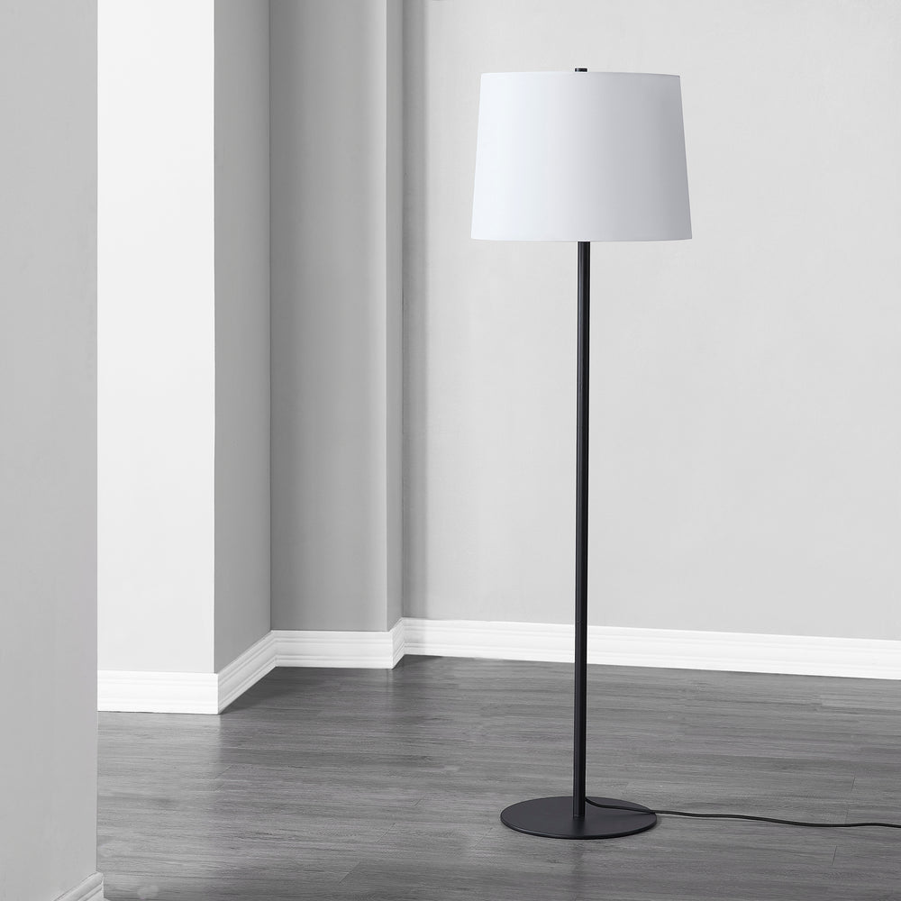 Nevin 61.75" Length Floor Lamp, Matte Black - Lifestyle Image - LPF3139