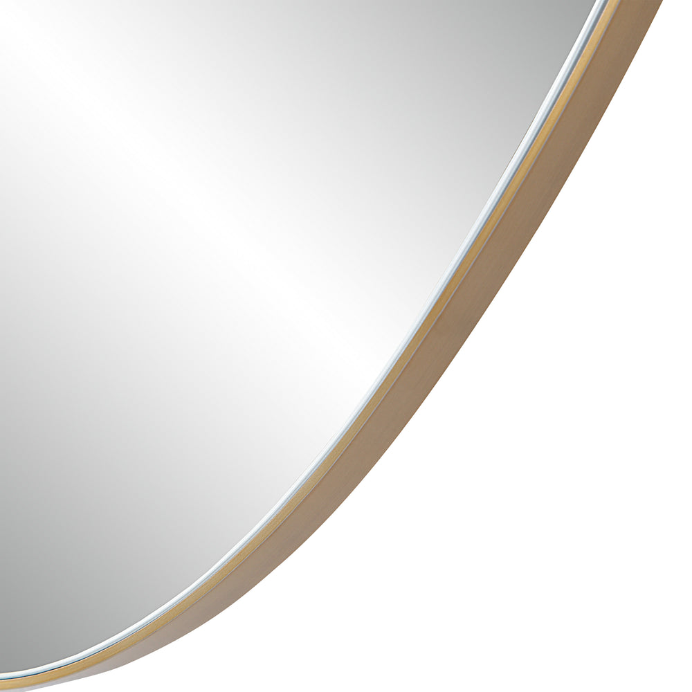 Noria 45" Tall Irregular Rectangular Oval Mirror, Burnished Brass - Detail Image - MT2607