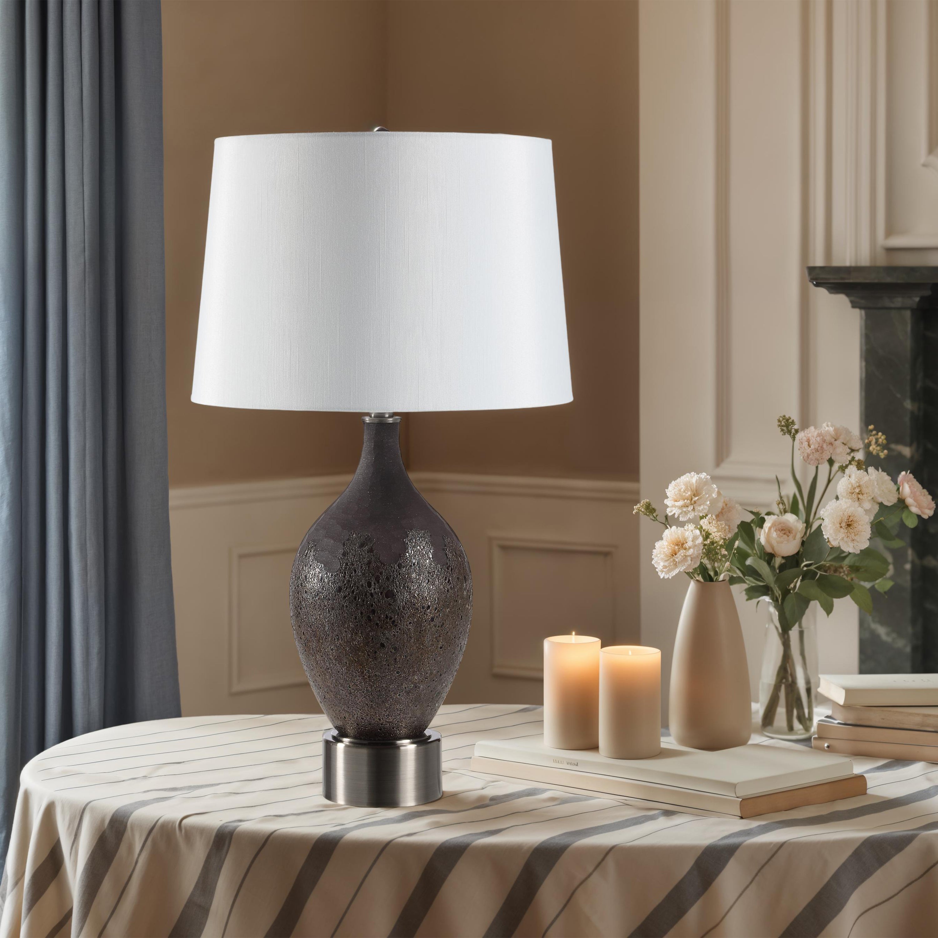 Napora 26.0" Height Table Lamps, Brown - White Label Lifestyle Image - LPT1409PEV