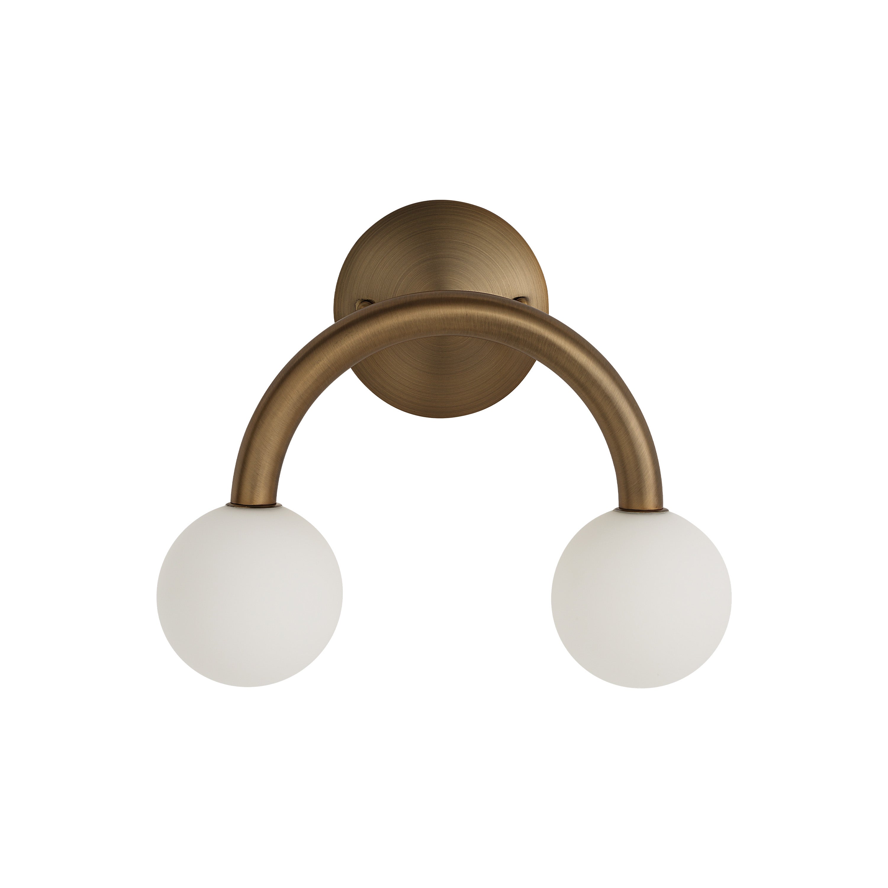 Santi 10.5" Height Wall Sconces, Dark Brushed Brass - Main Image - WS172