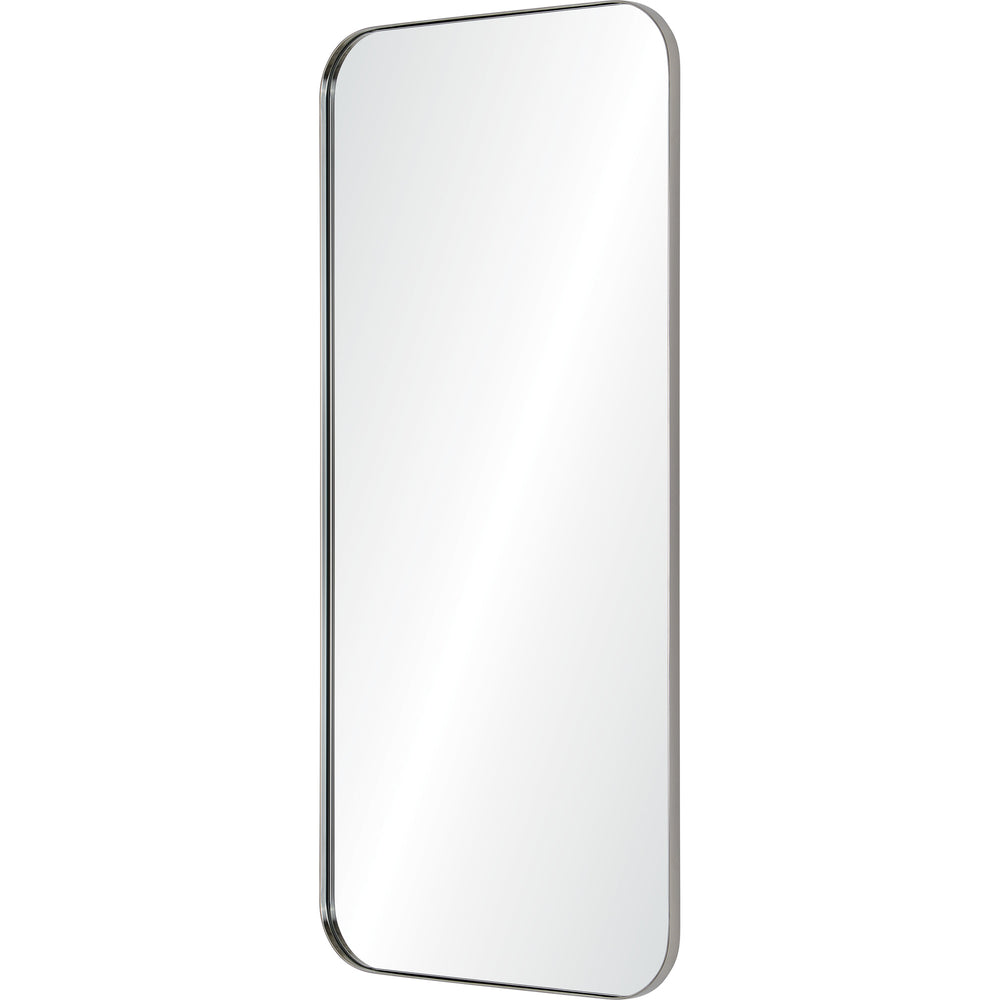 Delphinus 46" Tall Rectangle Wall Mirror, Grey - Angle Image - MT2360