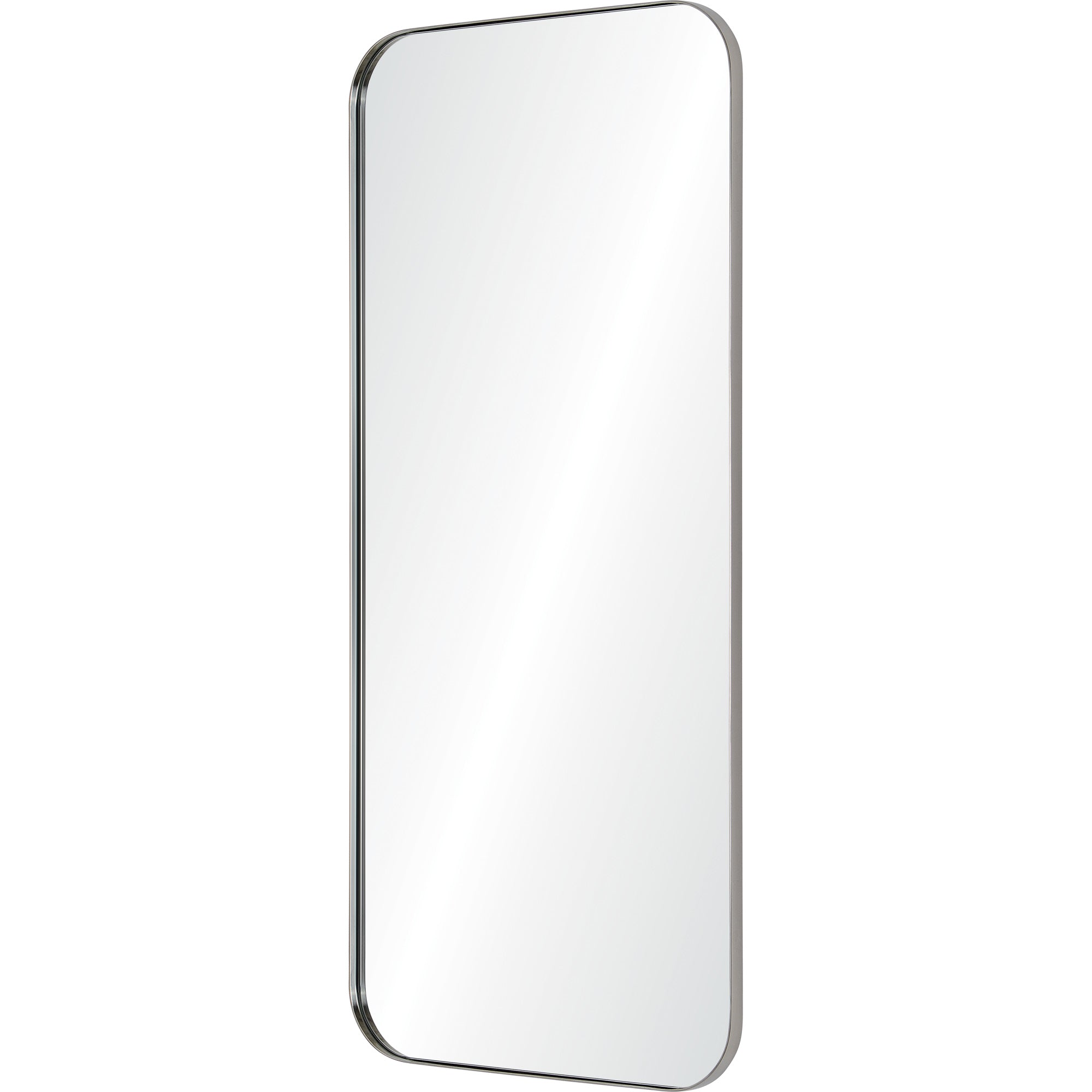 Delphinus 46" Tall Rectangle Wall Mirror, Grey - Angle Image - MT2360
