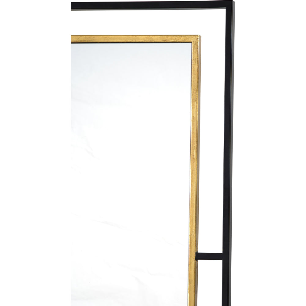 Gray 38" Tall Rectangle Wall Mirror, Yellow - Detail Image - MT2244