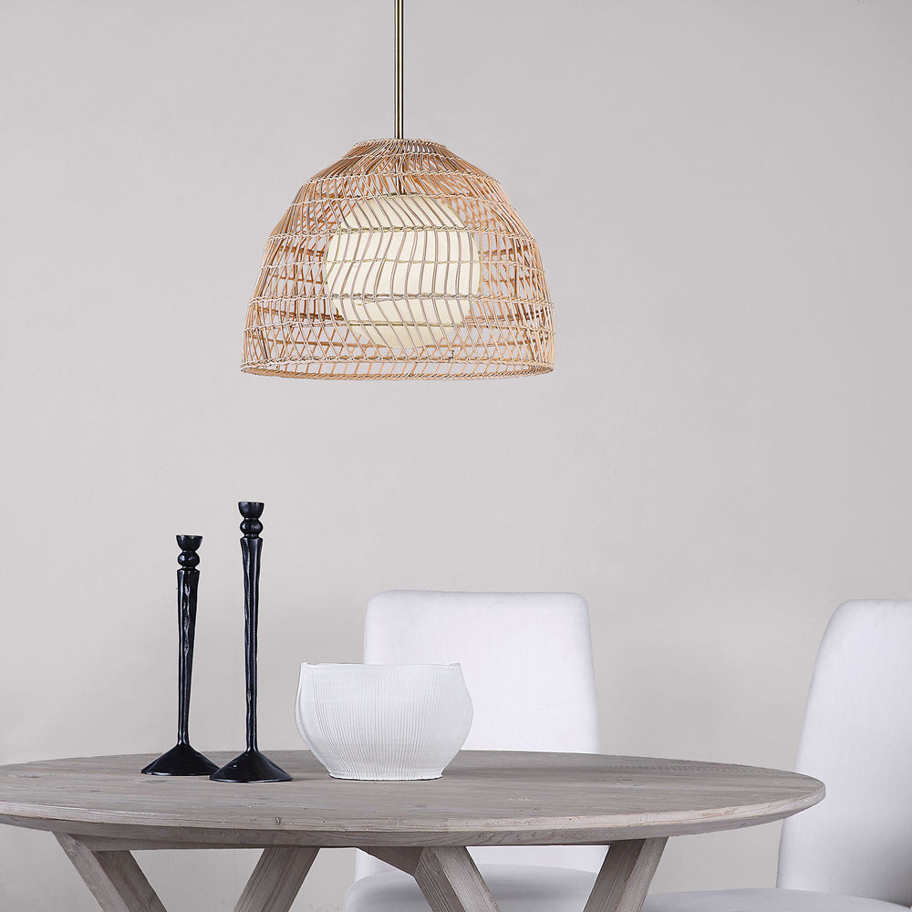 Palm 14" Length Ceiling Fixture, Brown - Lifestyle Image - LPC4455