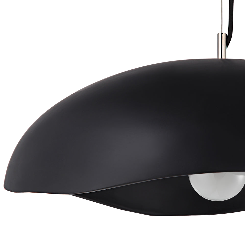 Filomena 22" Wide 1-Light Chandelier, Matte Black - Detail Image - LPC4479