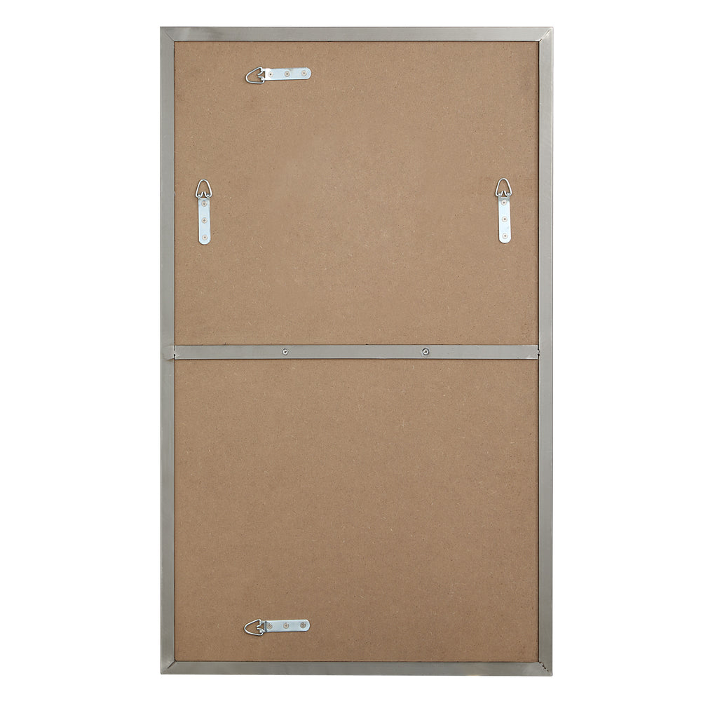 Spili 36" H x 22" W Wall Mirror, Grey - Backing Image - MT2700