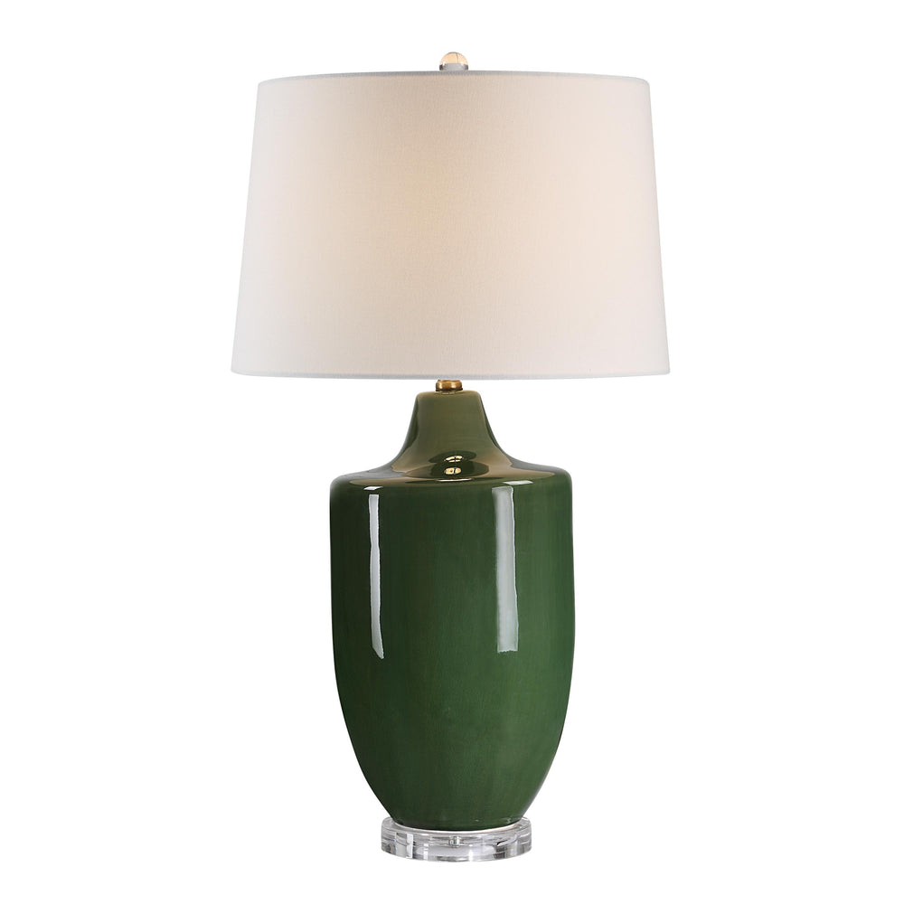 Pesca 30.75" Height Table Lamp, Green - Angle Image - LPT1348