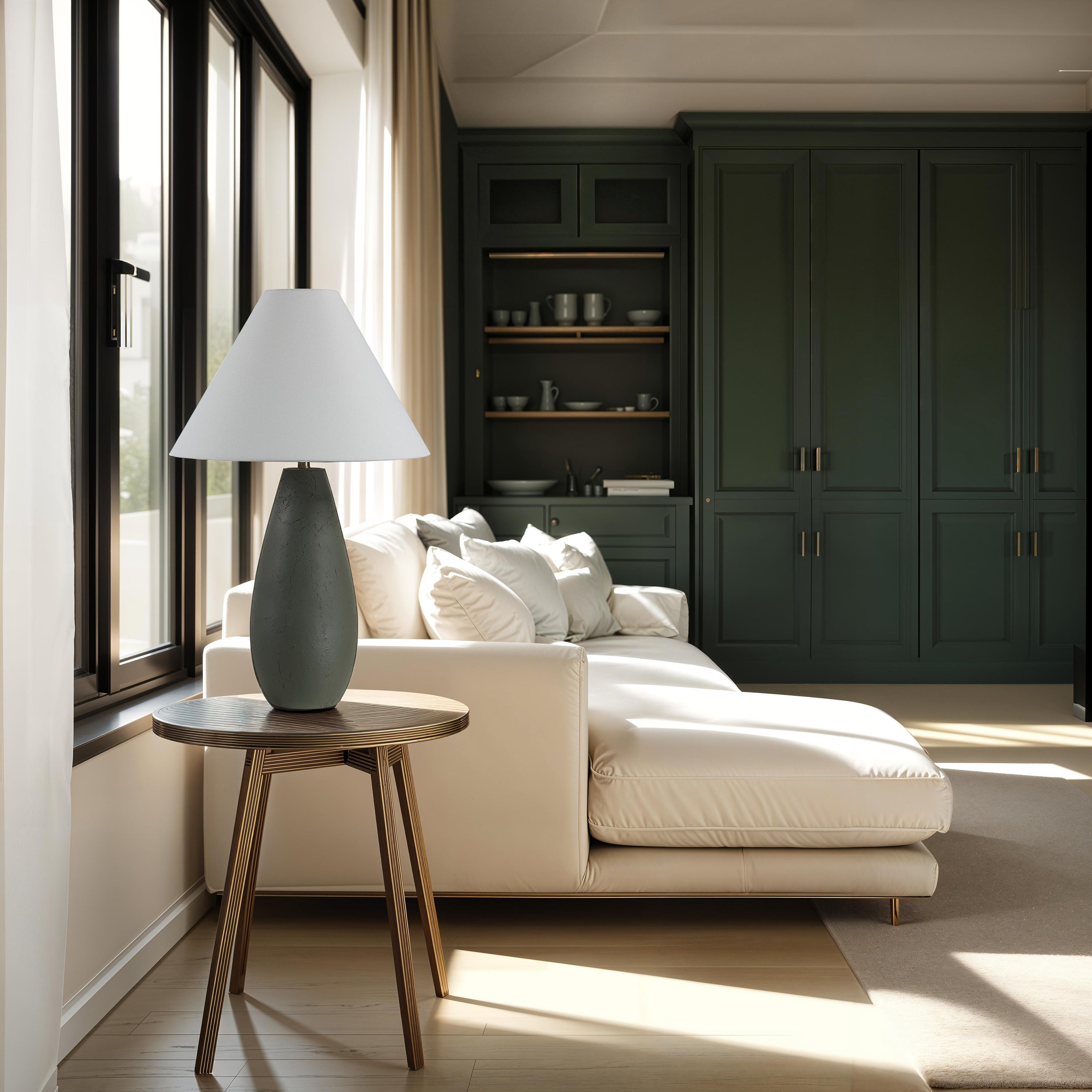 Olso 28.75" Height Table Lamps, Dark Olive - White Label Lifestyle Image - LPT1282