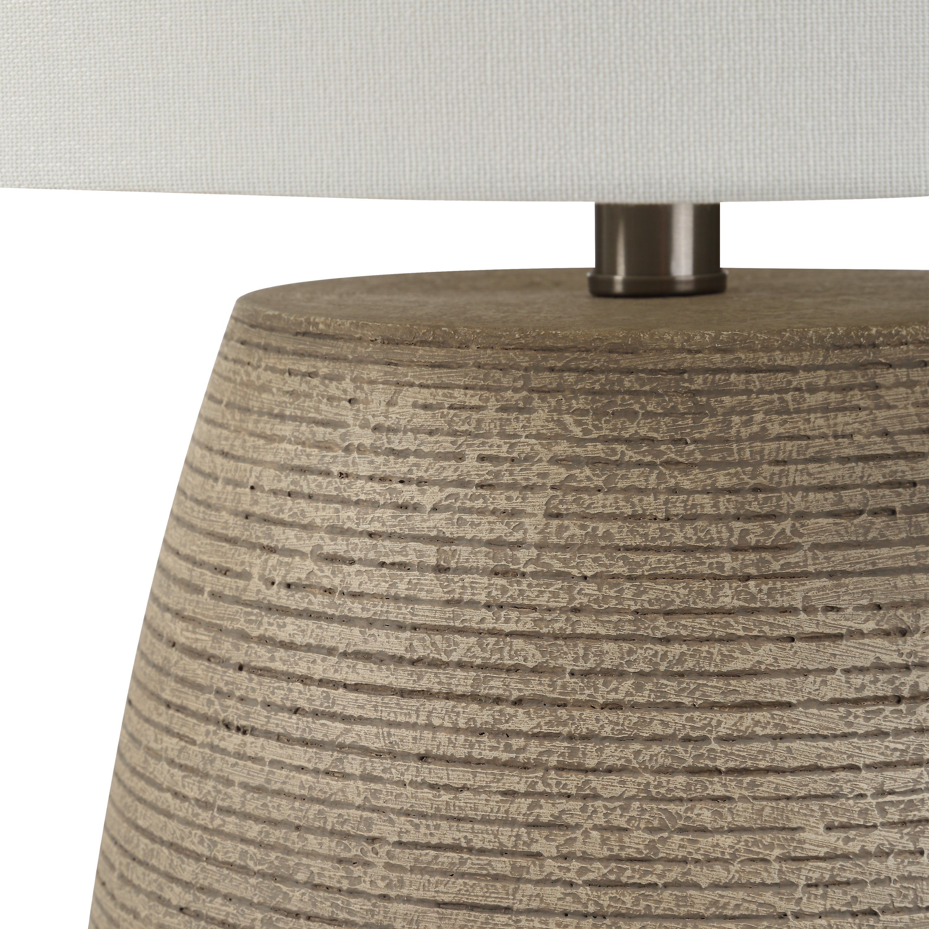 Optima 23.5" Height Table Lamps, Faux Ribbed Stone Texture - Detail Image - LPT1378EV
