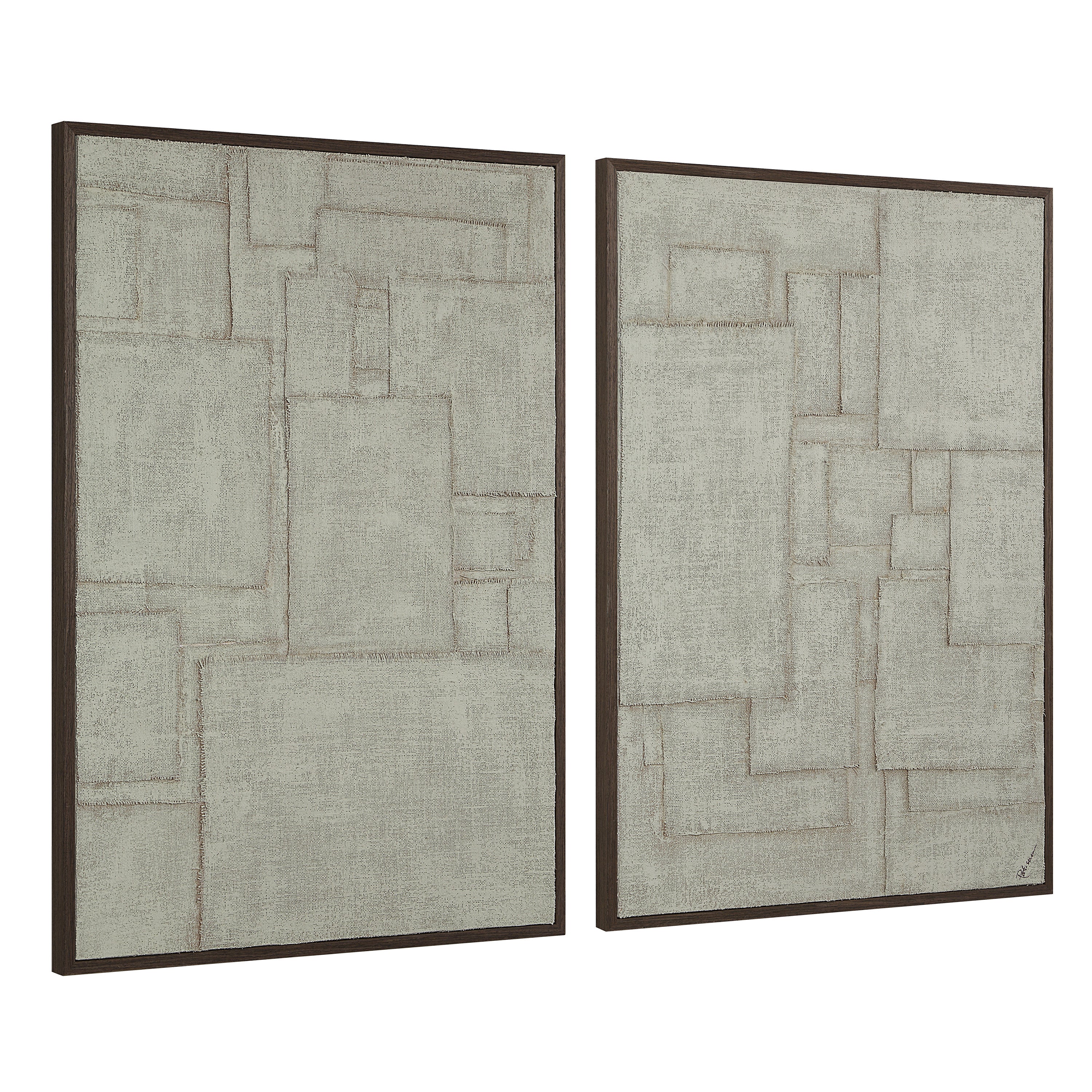 Caramelo 32" Wide Wall Art, Sand Beige - Angle Image - W6775