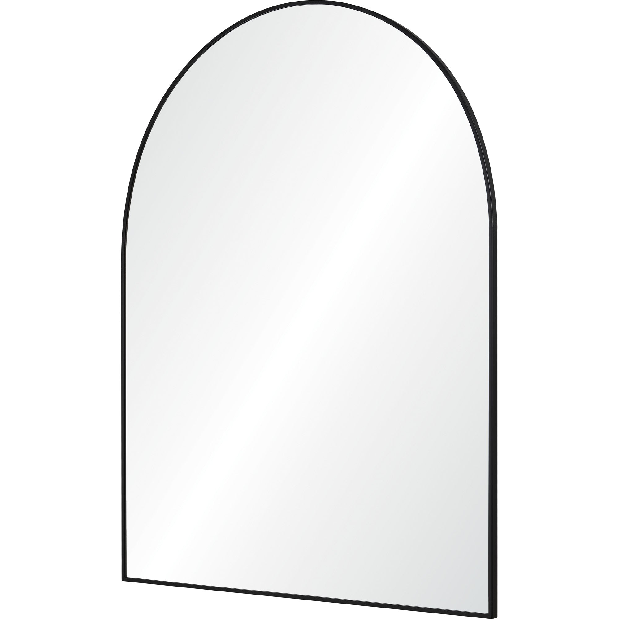 Lamia 50" Tall Arch Wall Mirror, Black - Angle Image - MT2525