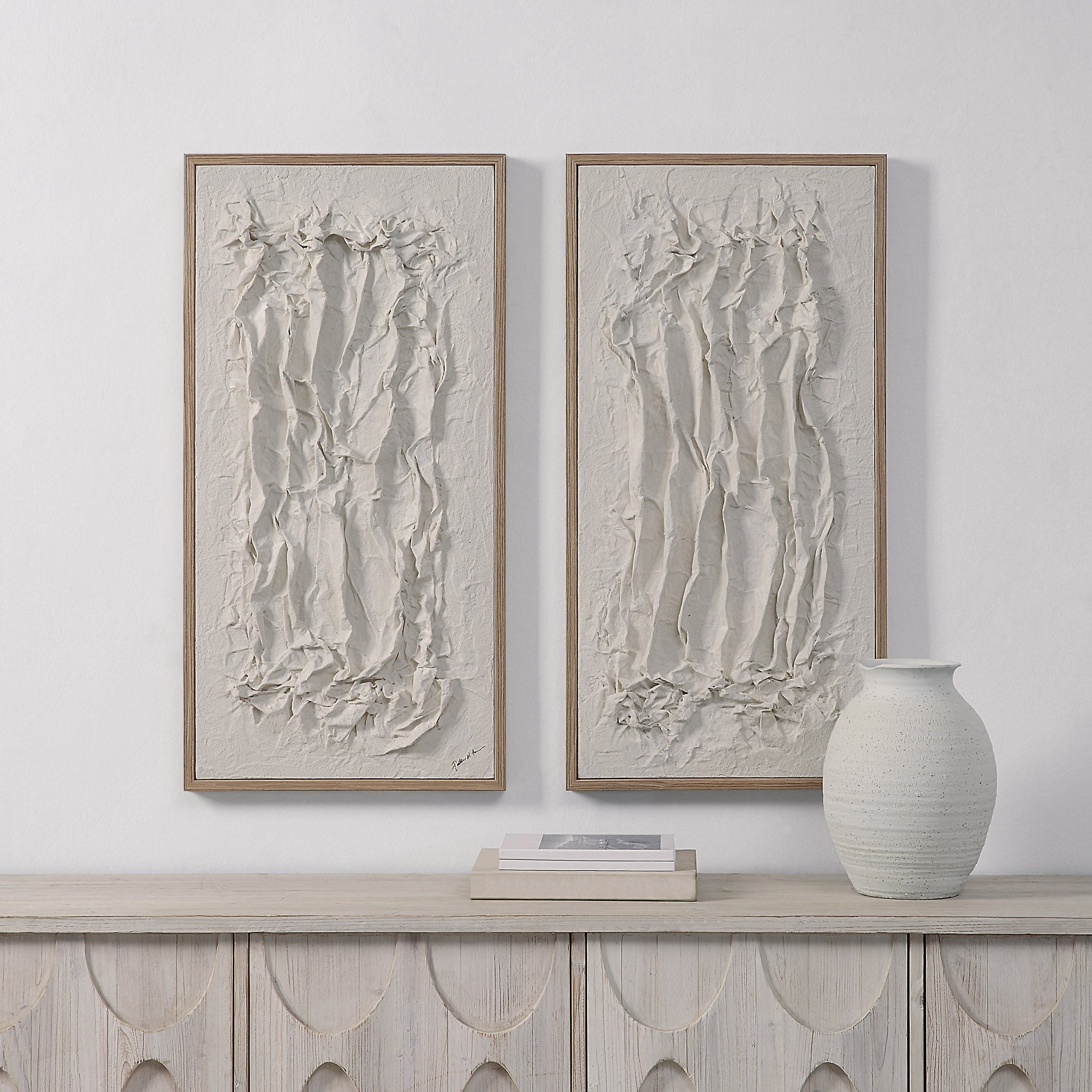 Volterra 20" Wide Wall Art, White - Lifestyle Image - W6737