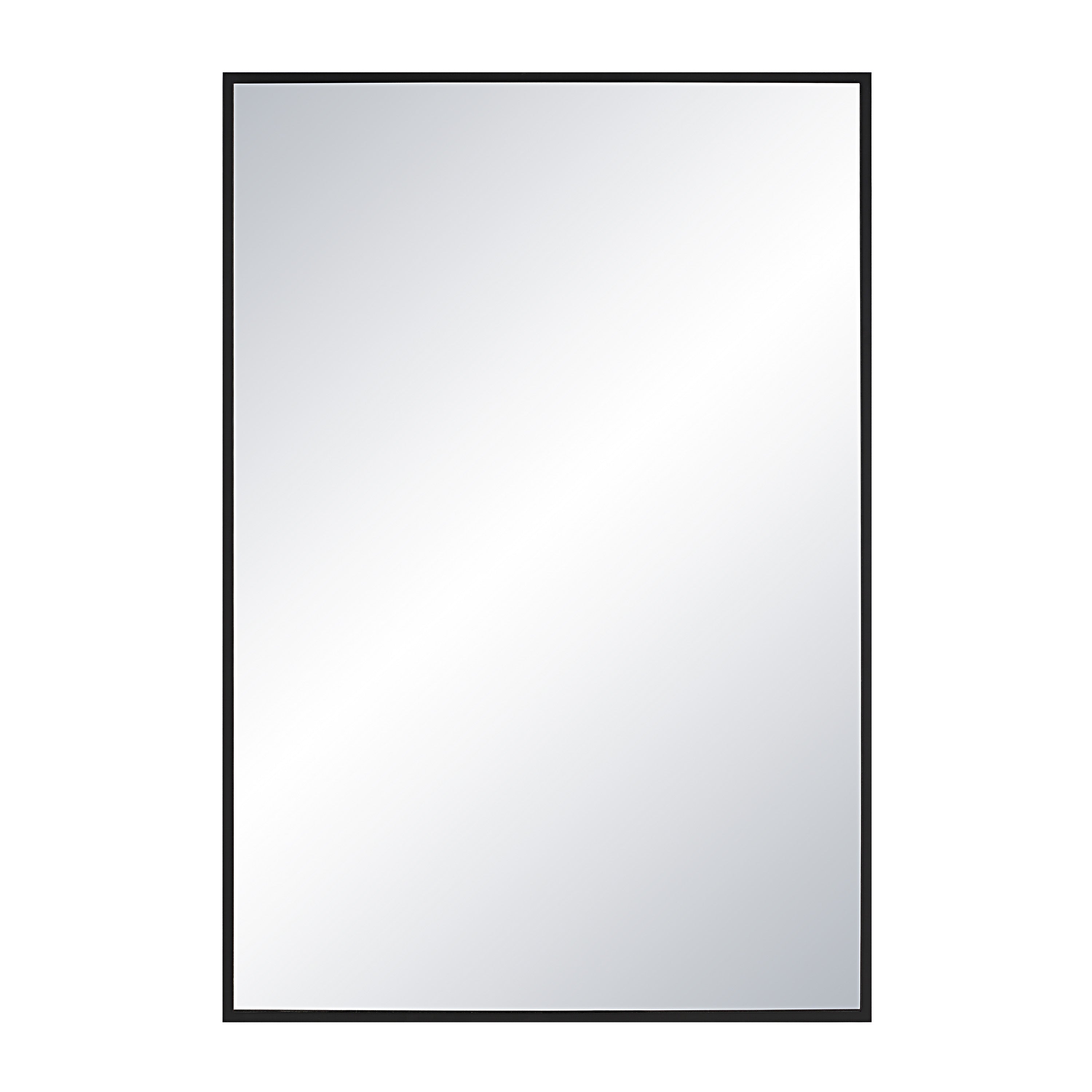 Gasel 30" Tall Rectangle Wall Mirror, Black - Main Image - MT2673