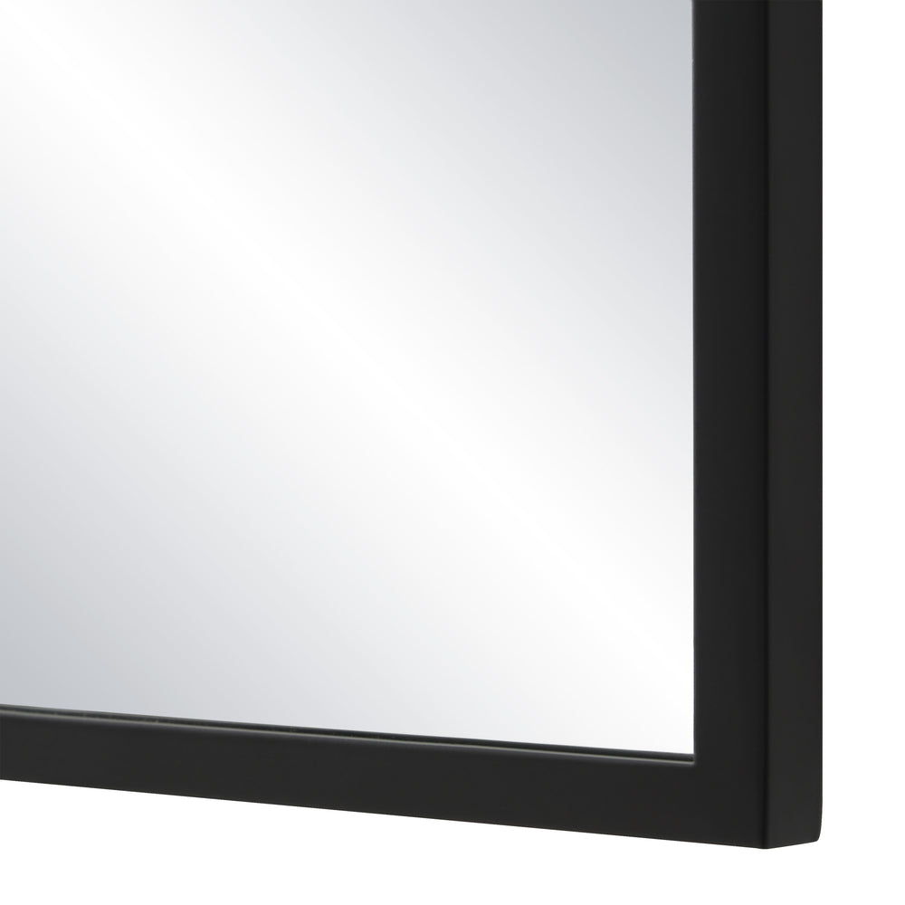 Gasel 30" Tall Rectangle Wall Mirror, Black - Detail Image - MT2673
