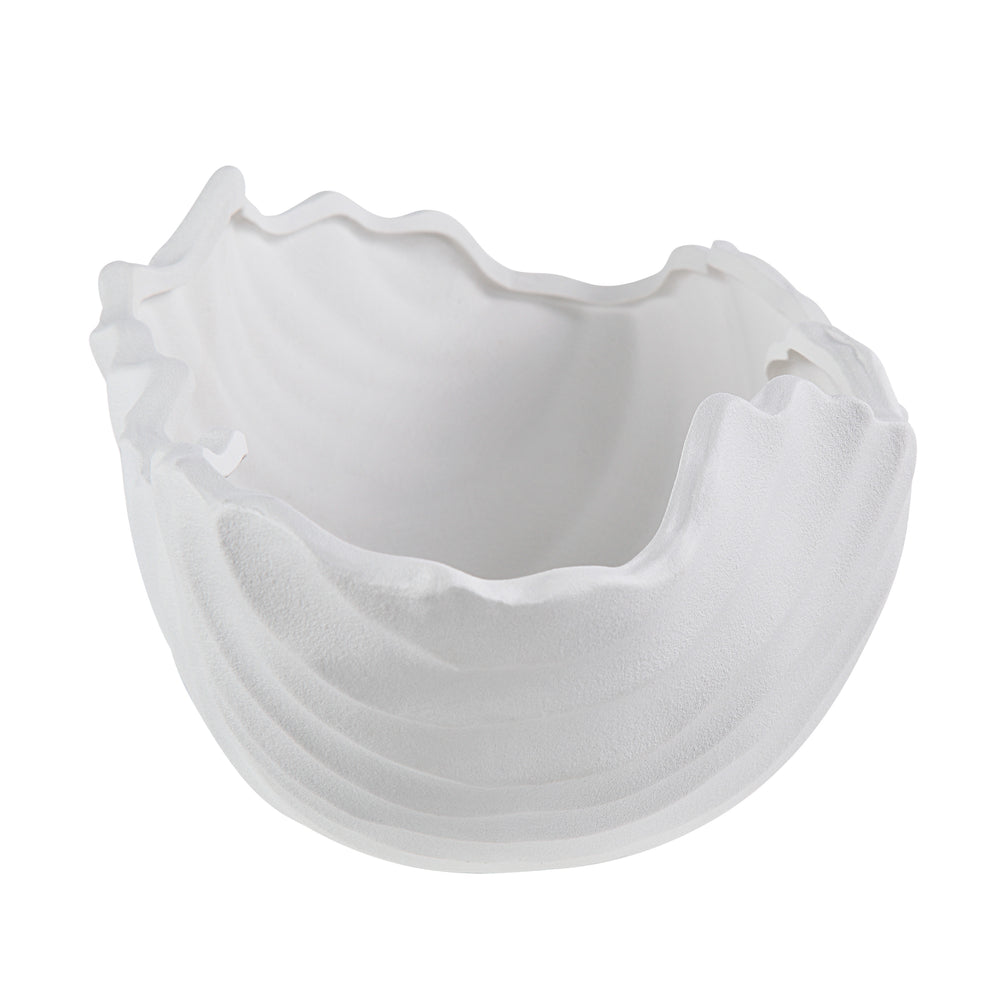 Darius Indoor Ceramic Bowl, Matte White - Additional Image 2 - VAS255