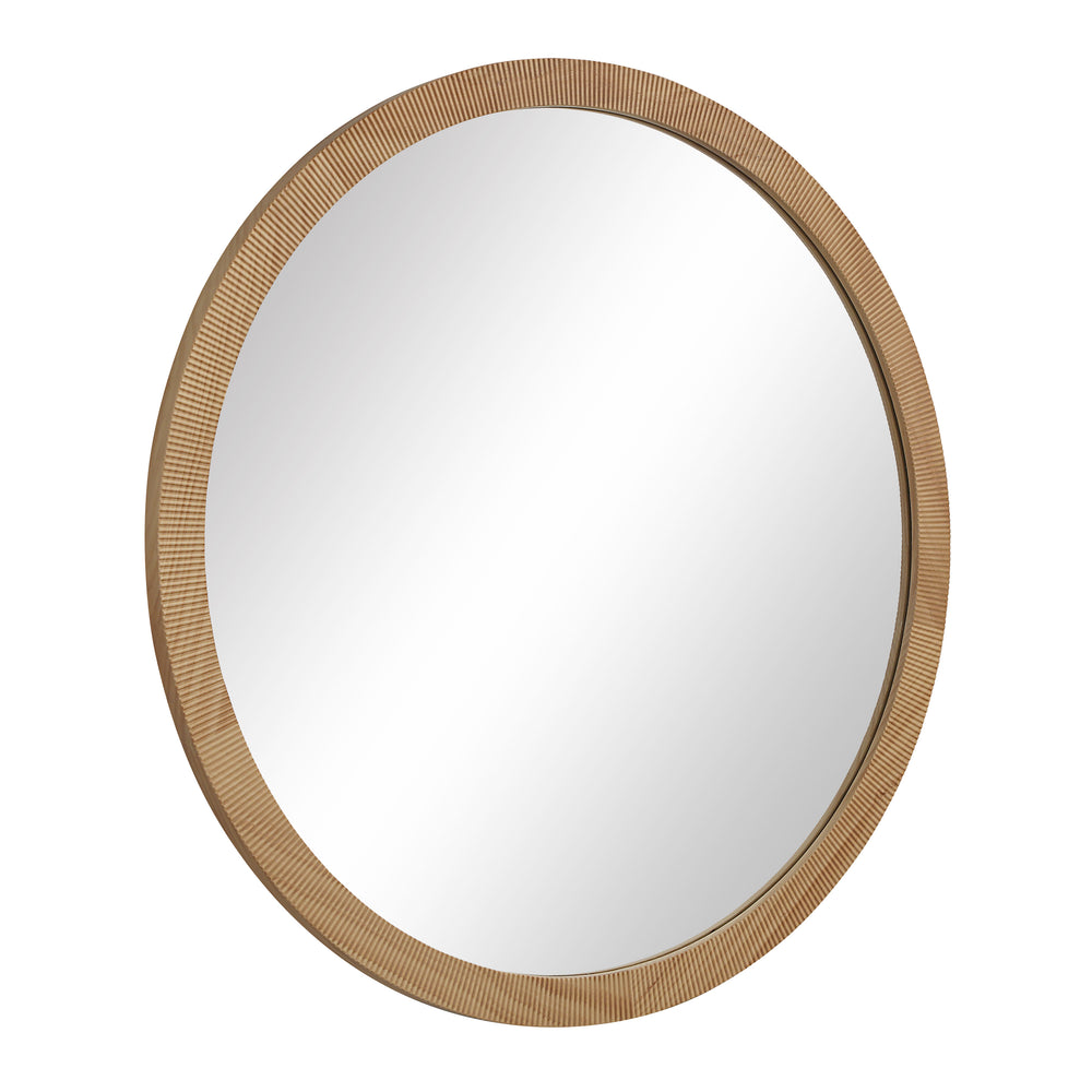 Noto 40" H x 40" W Wall Mirror, Brown - Angle Image - MT2707
