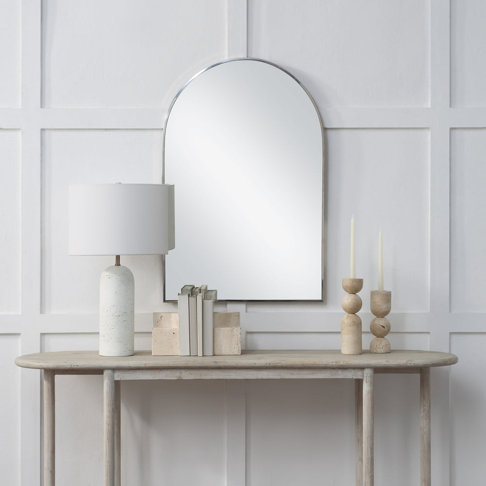 Plaka 36" H x 24" W Wall Mirror, Grey - Lifestyle Image - MT2693