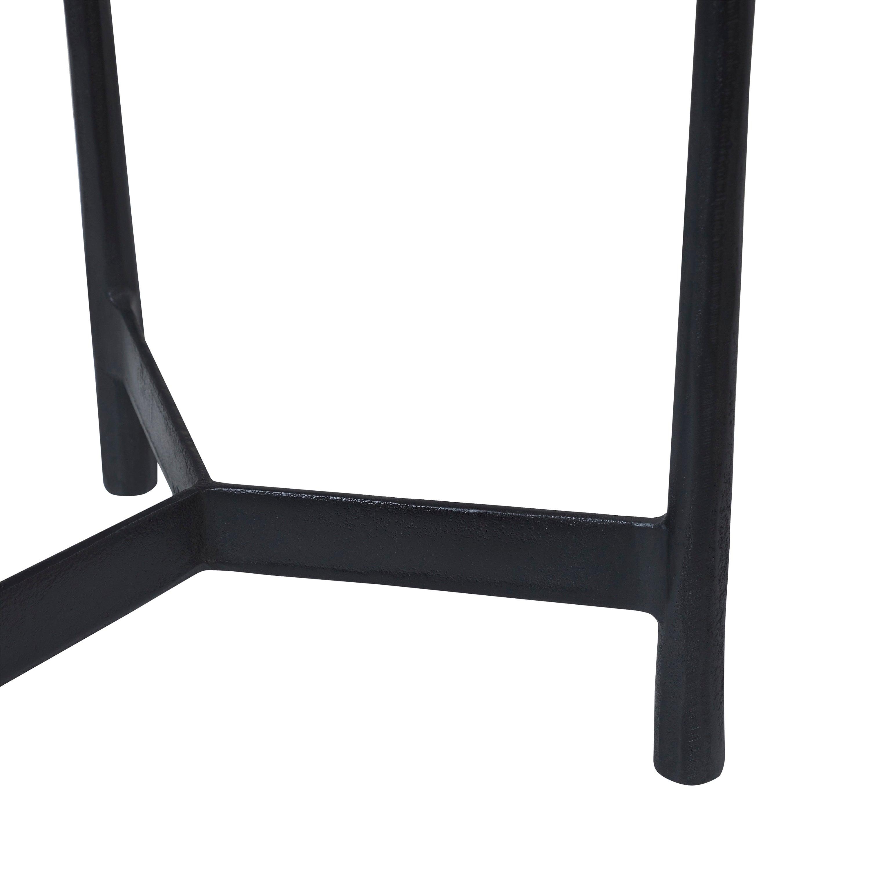 Avila Indoor Cast Aluminum Side Table, Black - Additional Image 2 - TA500