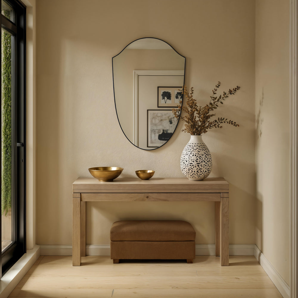 Ryker 40" H x 26" W Wall Mirror, Black - White Label Lifestyle Image - MT2748