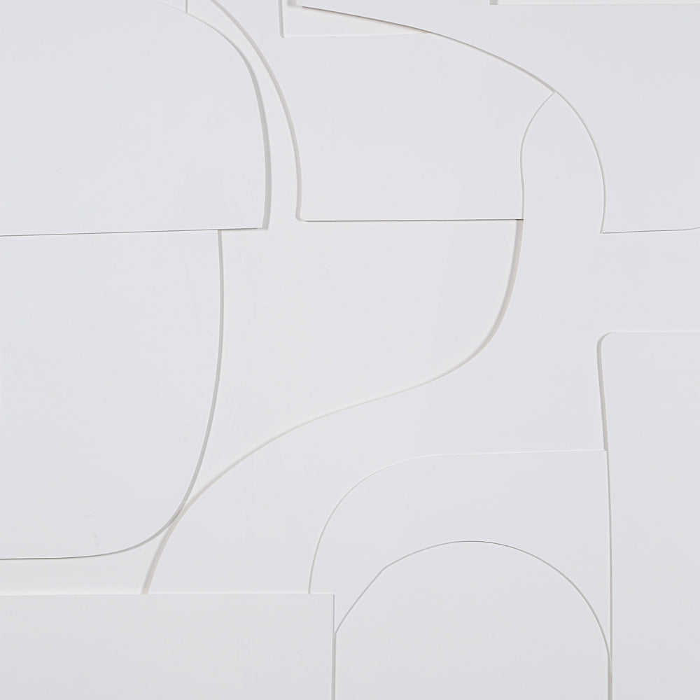 Stardust 48" Wide Wall Art, Matte White - Detail Image - W6773