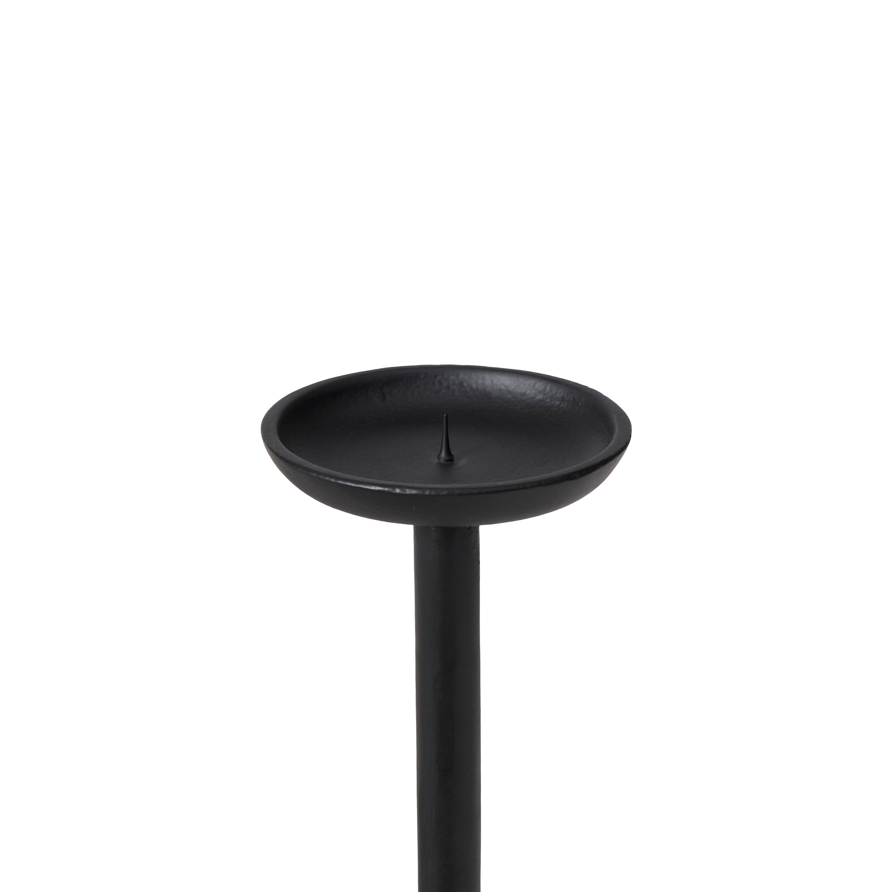 Anika Candle Holder, Matte Black - Detail Image - CAN189