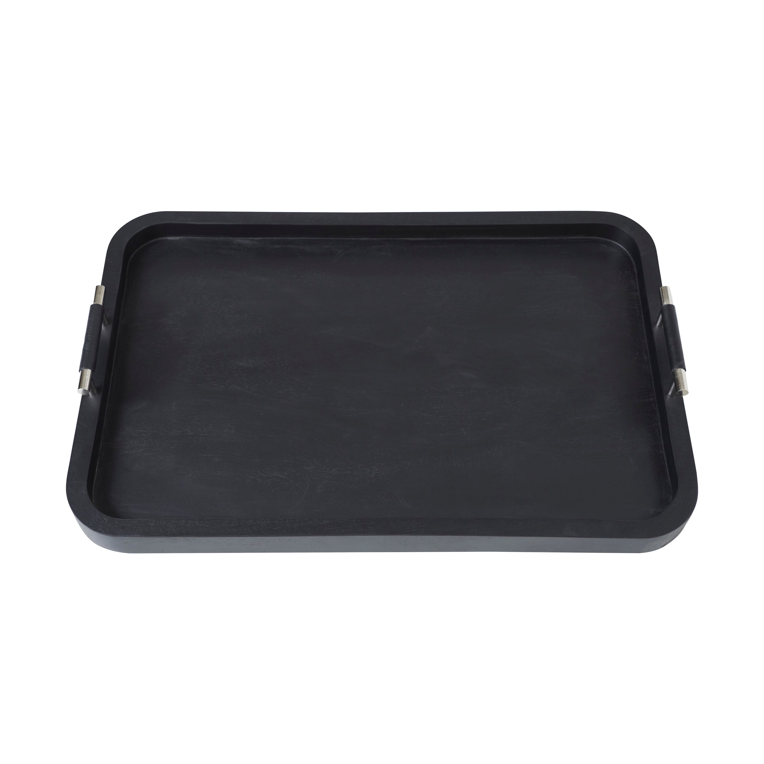 Hudson Indoor Mango Wood Tray, Black - Main Image - STA790