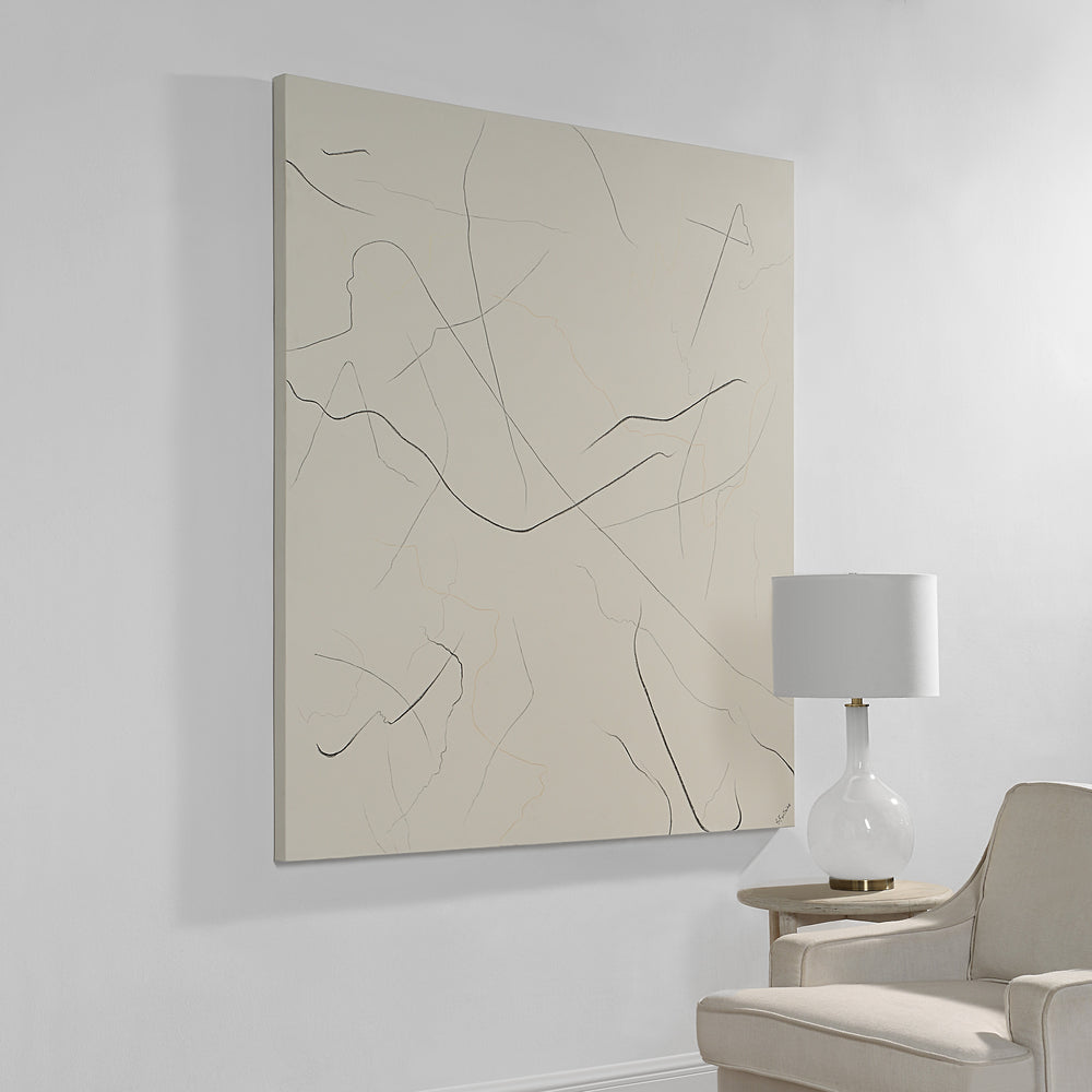 Bruges 60" Wide Canvas Art, Beige - Lifestyle Image - OL2174