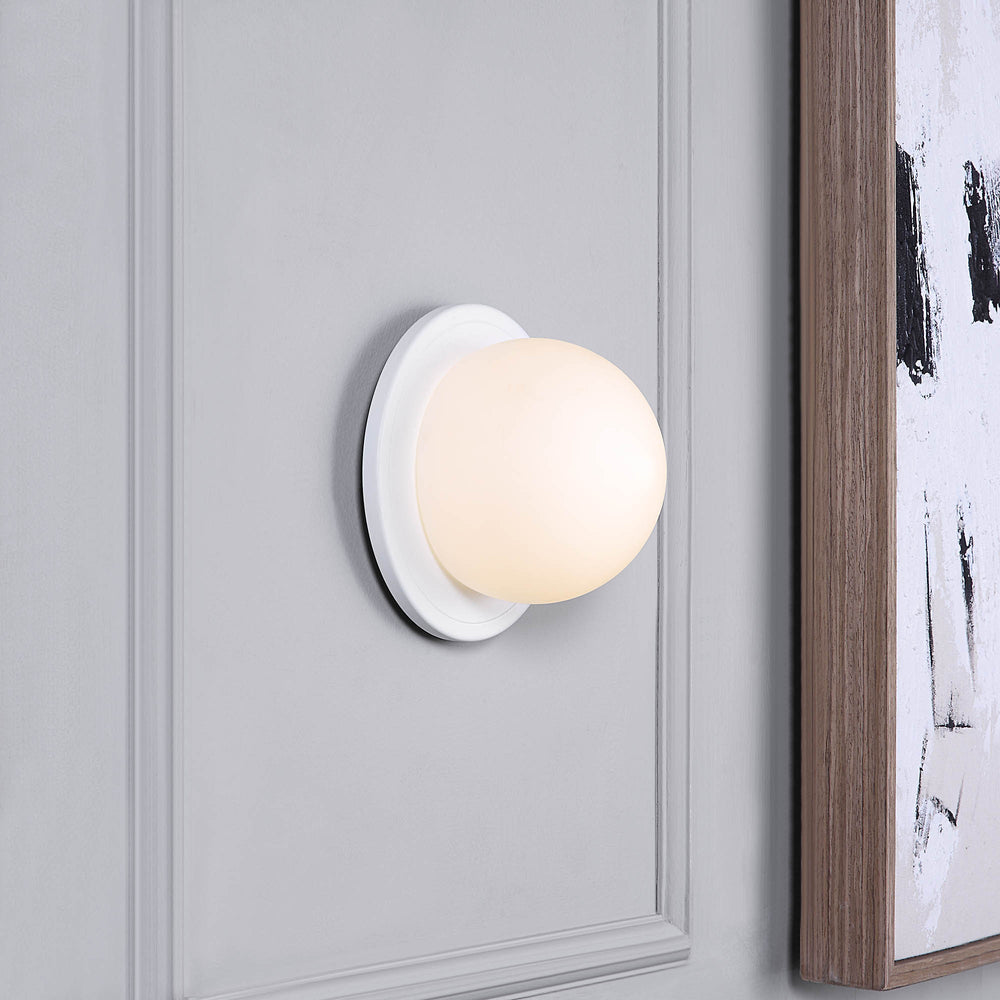 Raquels 6.5" Length Wall Sconce, White - Lifestyle Image - WS127