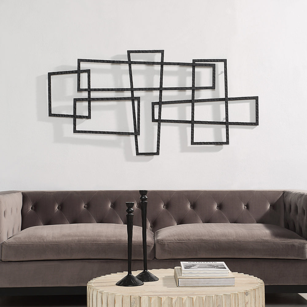 Bodkin 60" Wide Wall Decor, Black - Lifestyle Image - W6765