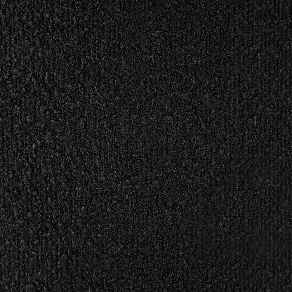 Castillo Indoor Boucle Ottoman, Black - Additional Image 2 - CHA092