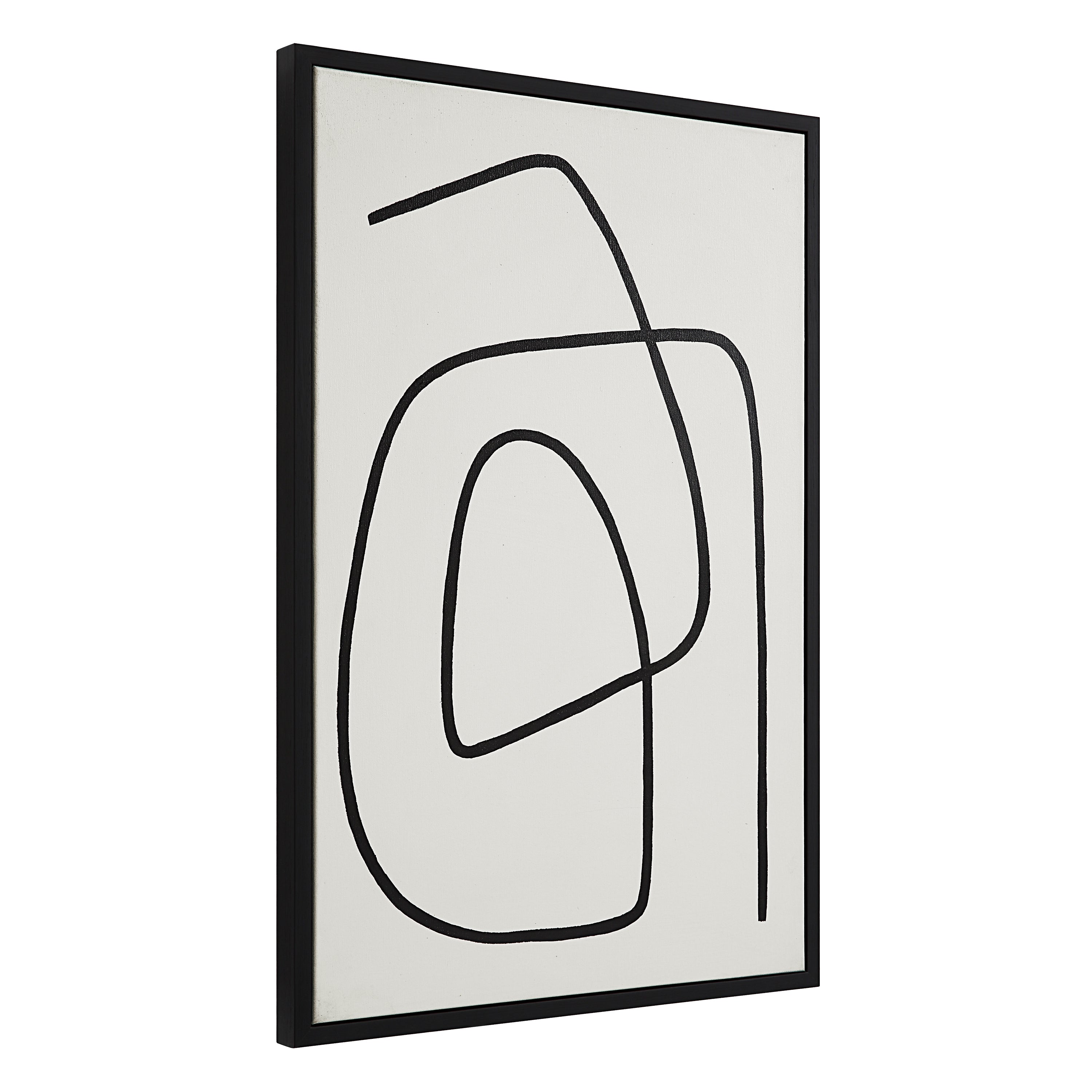 Moreau 24" Wide Canvas Art with Wood Frame, Painted Black - Additional Image 4 - OL2149