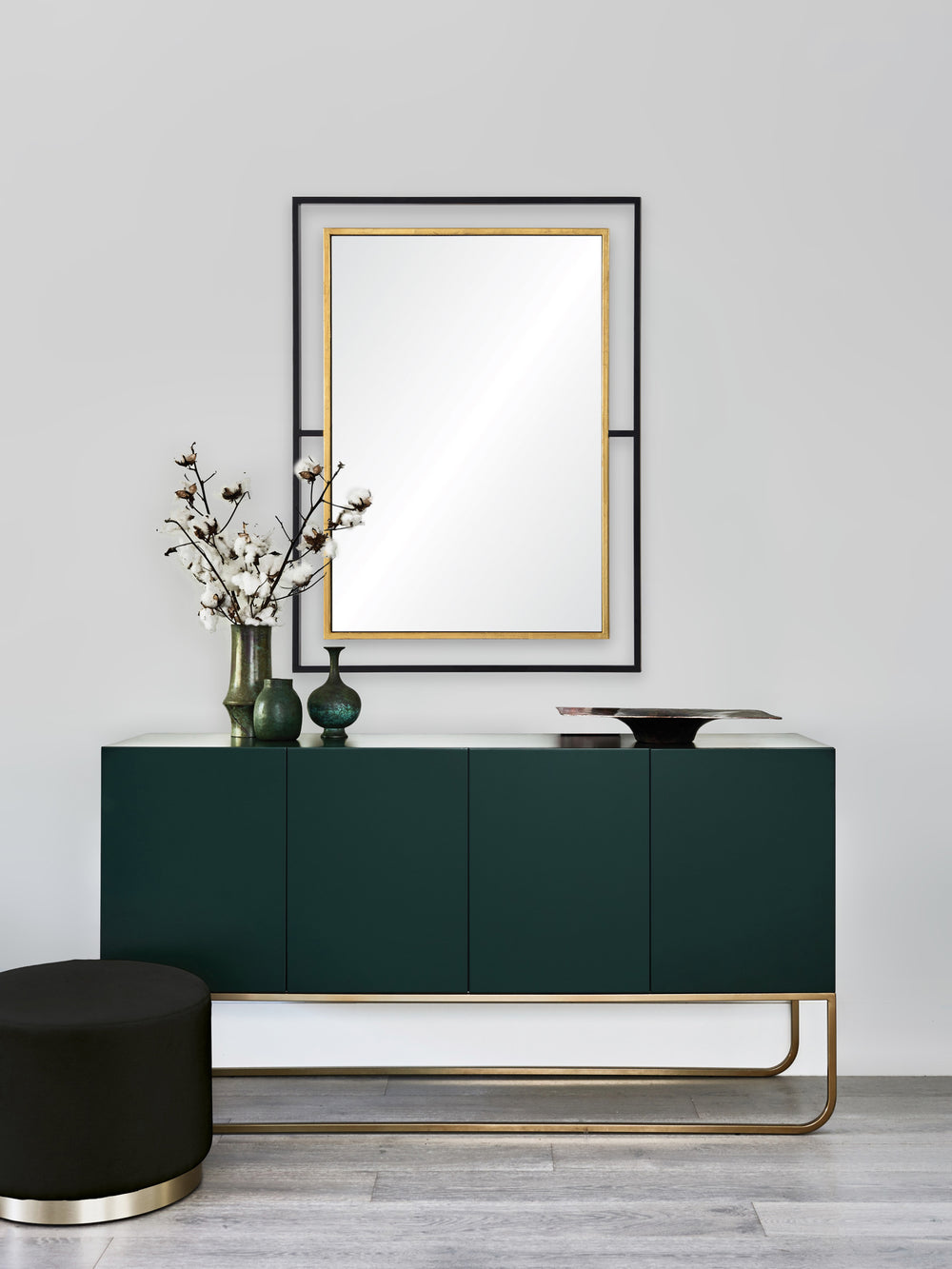 Gray 38" Tall Rectangle Wall Mirror, Yellow - Lifestyle Image - MT2244