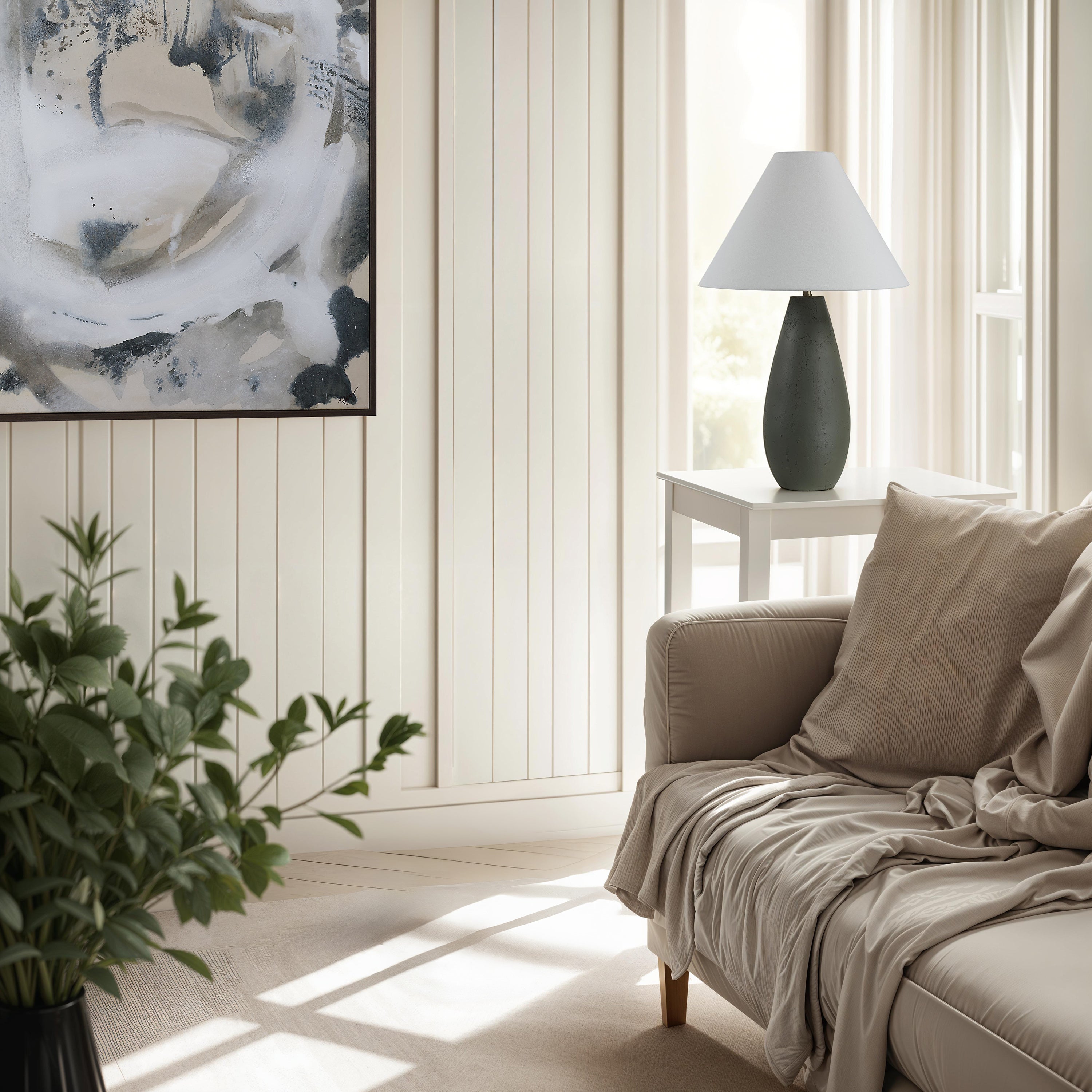 Olso 28.75" Height Table Lamps, Dark Olive - Lifestyle Image - LPT1282