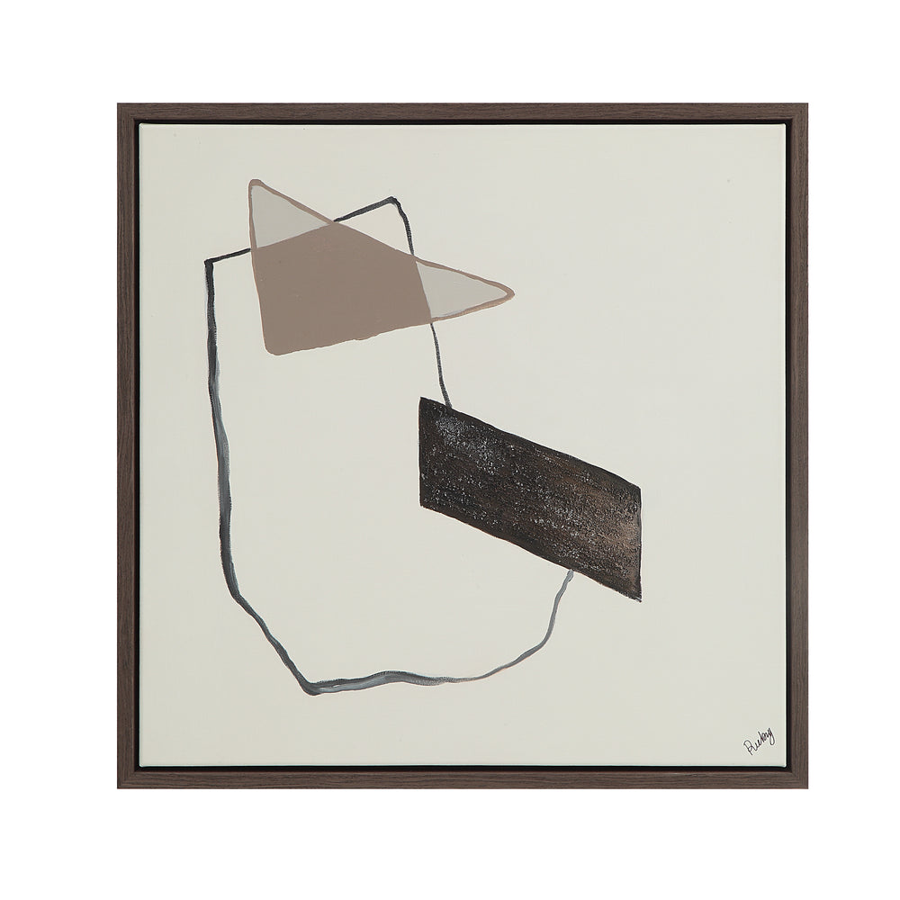 Lacadie 30.1" Wide Canvas Art with Wood Frame, Dark Brown - Additional Image 3 - OL2142