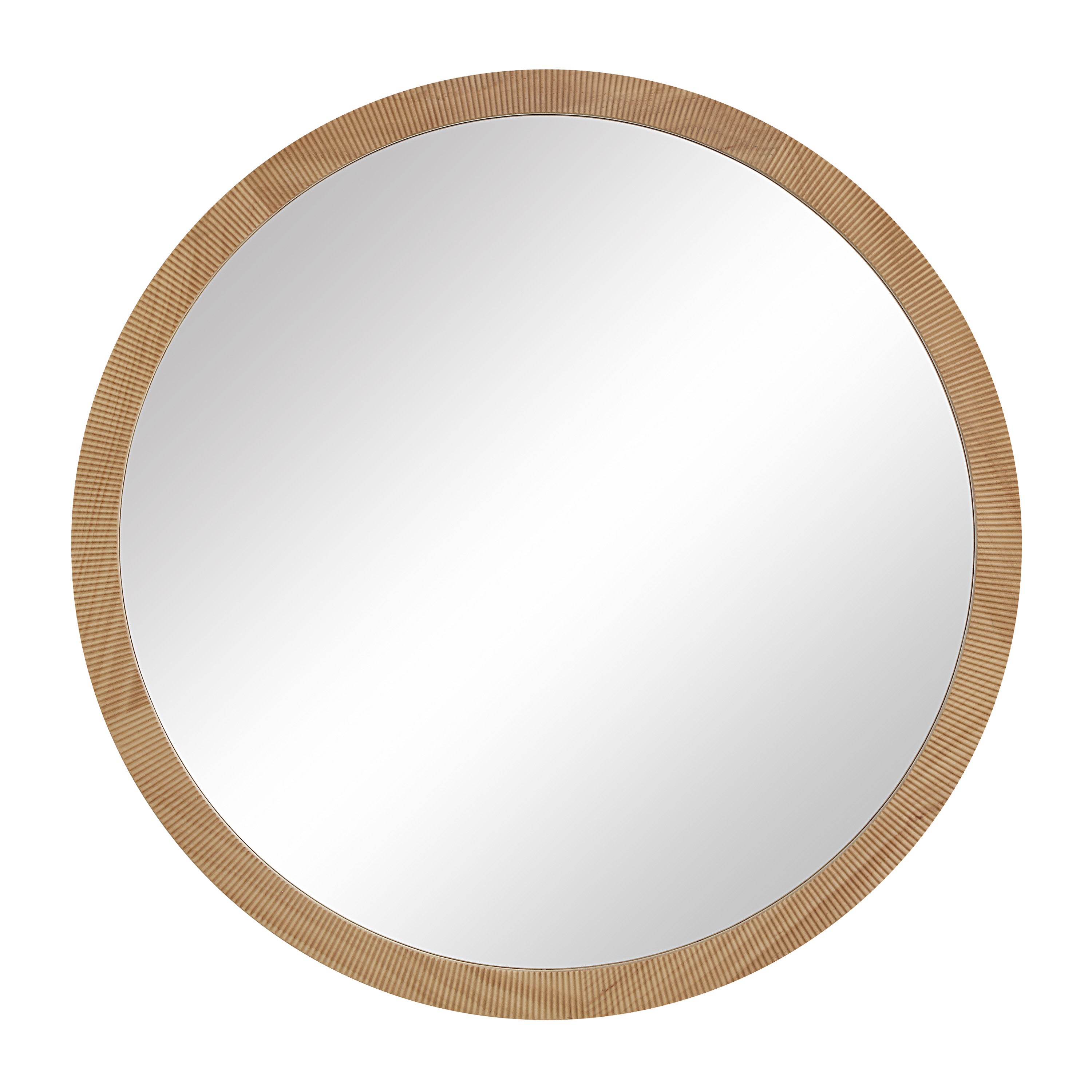 Noto 40" H x 40" W Wall Mirror, Brown - Main Image - MT2707