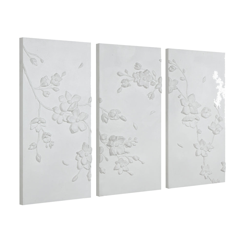 Beaudelaire 20" Wide Wall Decor, Matte White - Angle Image - W6748