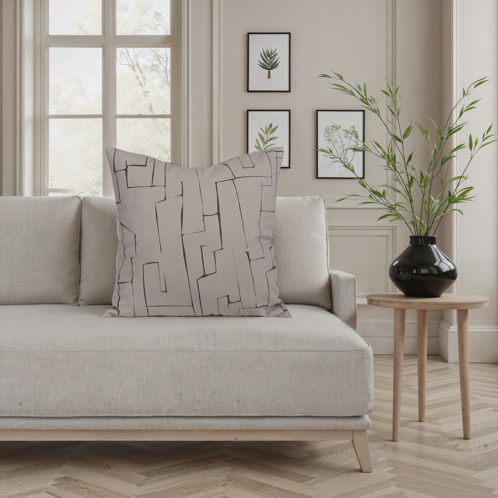 Sarno Pillows, Beige / Black - Lifestyle Image - PWFL1476