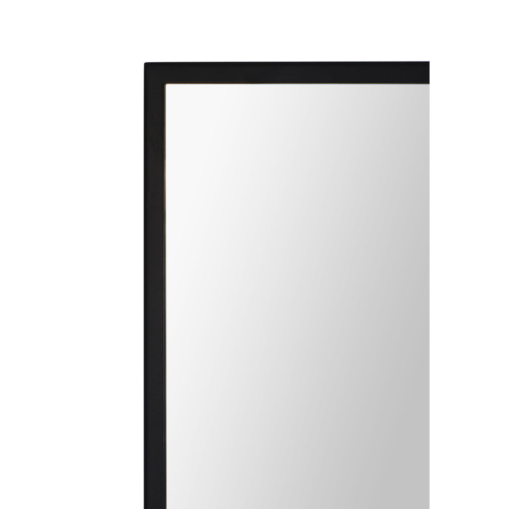 Amara 45" Tall Rectangle Wall Mirror, Black - Detail Image - MT2548