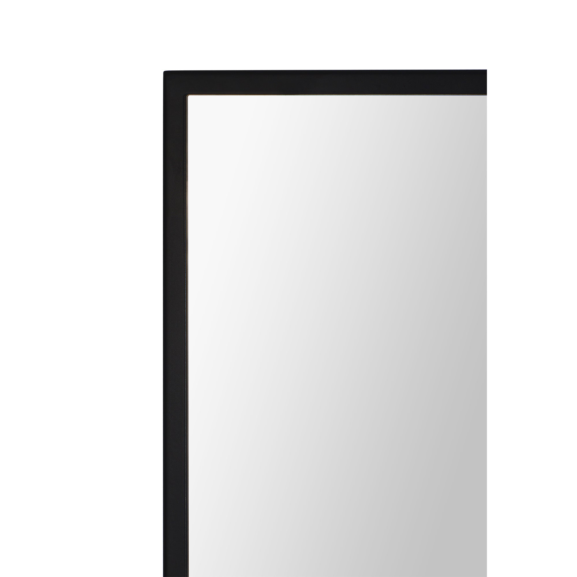 Amara 45" Tall Rectangle Wall Mirror, Black - Detail Image - MT2548
