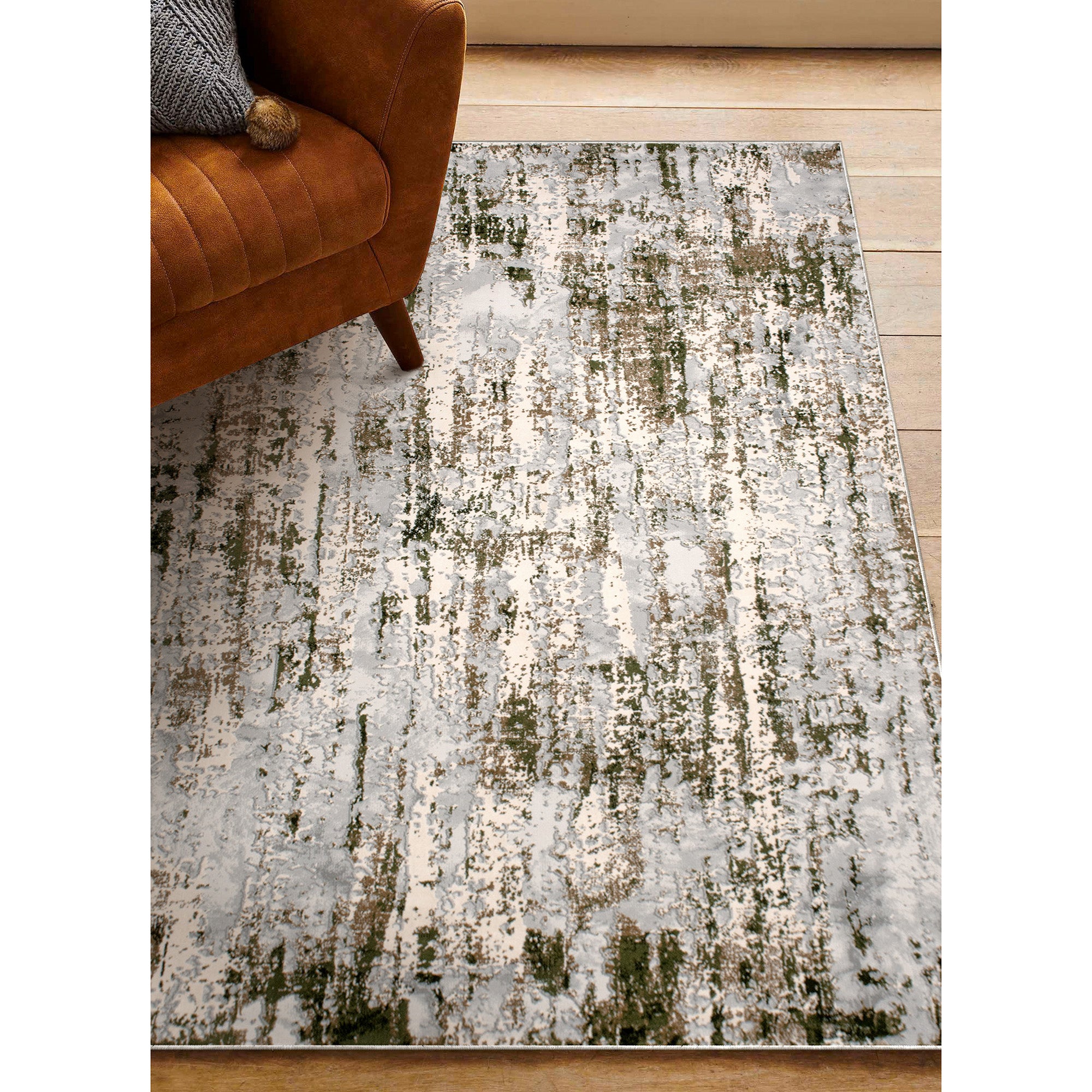 Ariella 7'10x 10'2 Power loomed Indoor Rug, Grey - Lifestyle Image - RARI-18622-810